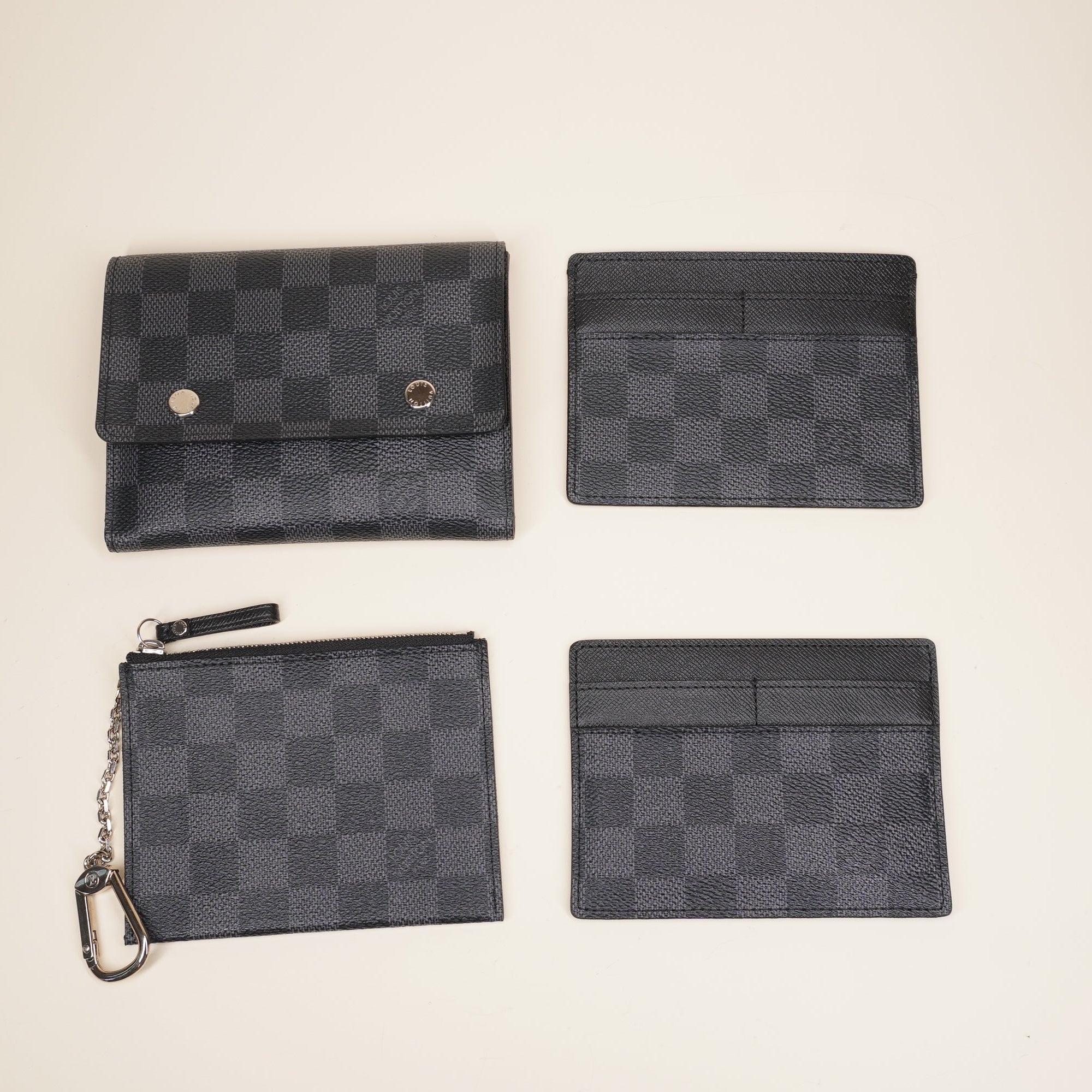 PRE-OWNED LV Damier Graphite Portefeuille Compact Modulable Wallet