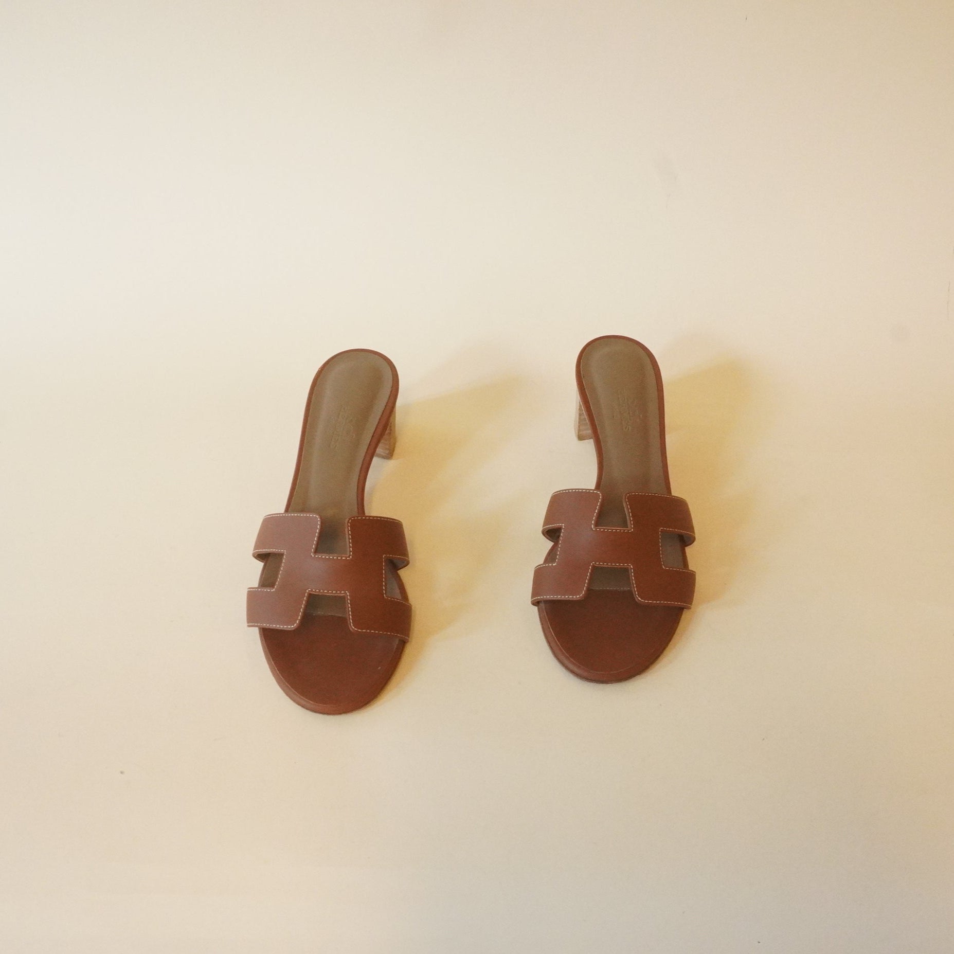 PRE-OWNED Brown Oasis Sandals (Size 37)