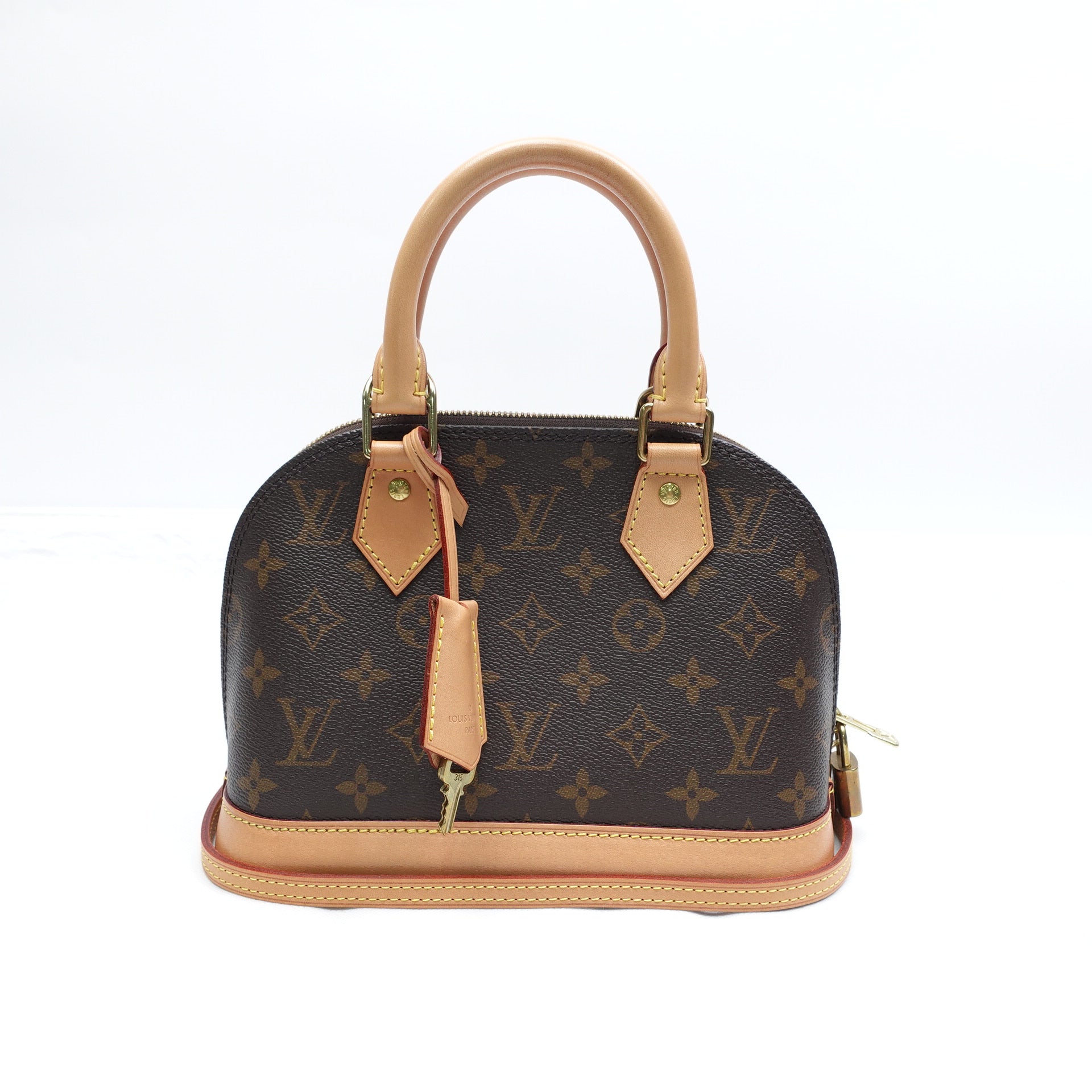 Bolso bandolera Alma BB de lona con monograma LV de segunda mano