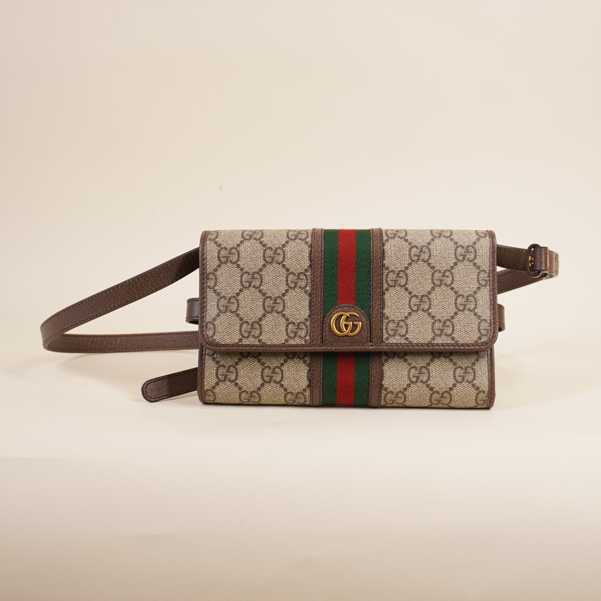 PRE-OWNED Ophidia Trifold Wallet Crossbody Bag GG