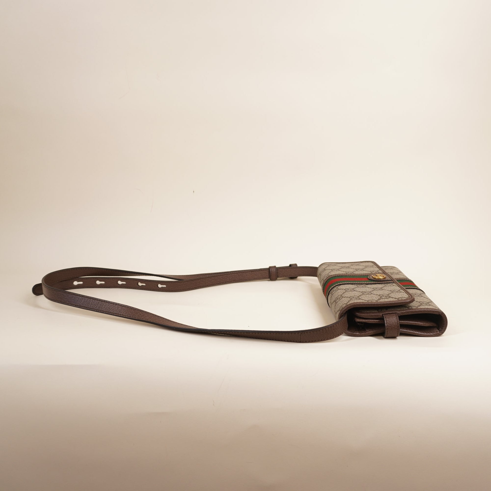 PRE-OWNED Ophidia Trifold Wallet Crossbody Bag GG