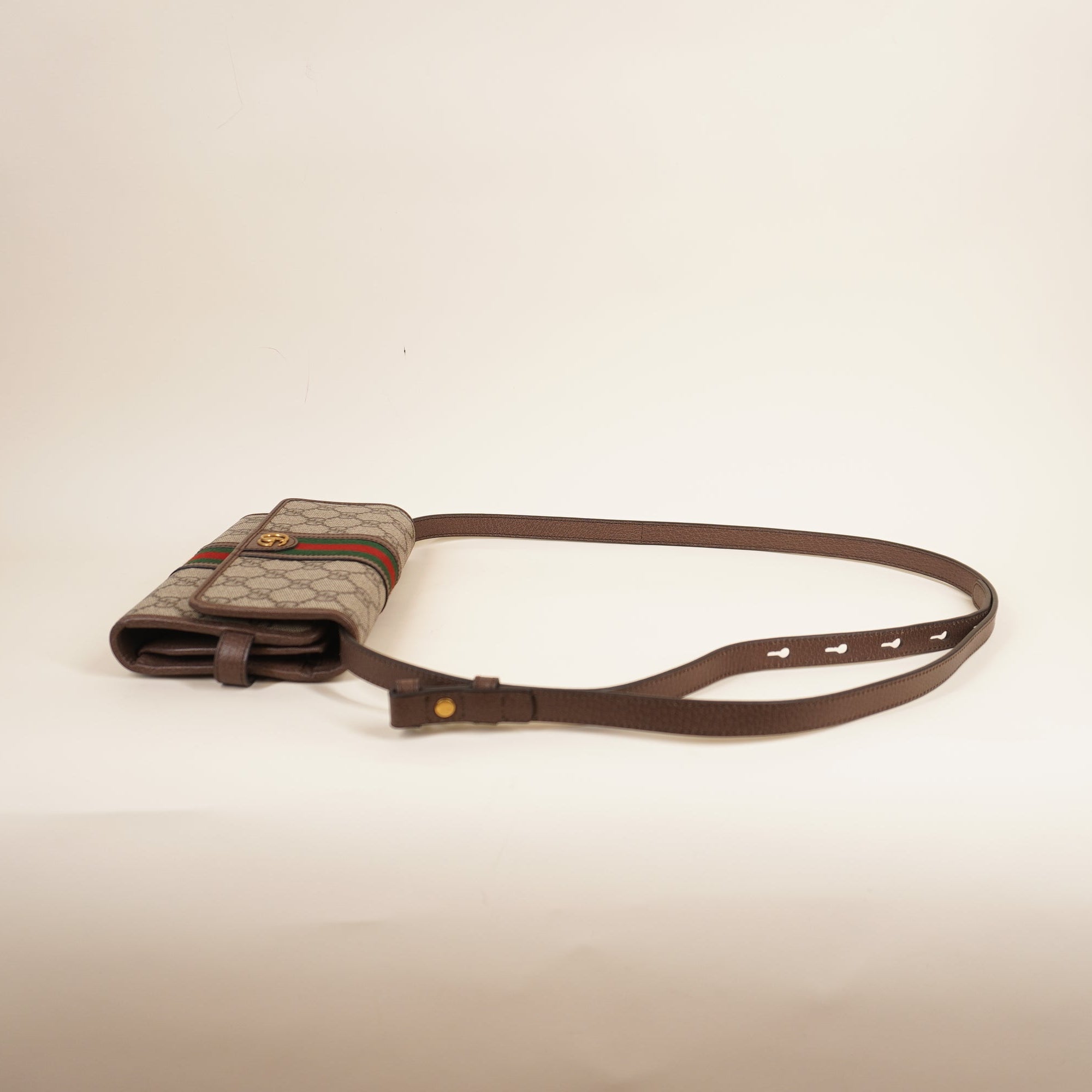 PRE-OWNED Ophidia Trifold Wallet Crossbody Bag GG