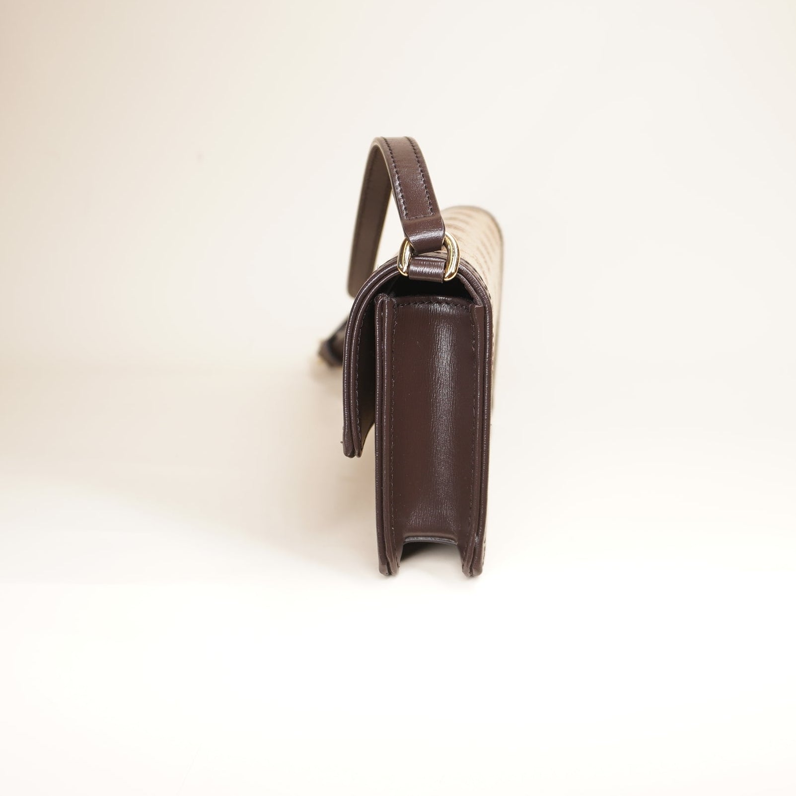 PRE-OWNED GG Monogram Mini Luce Shoulder Bag Beige Ebony