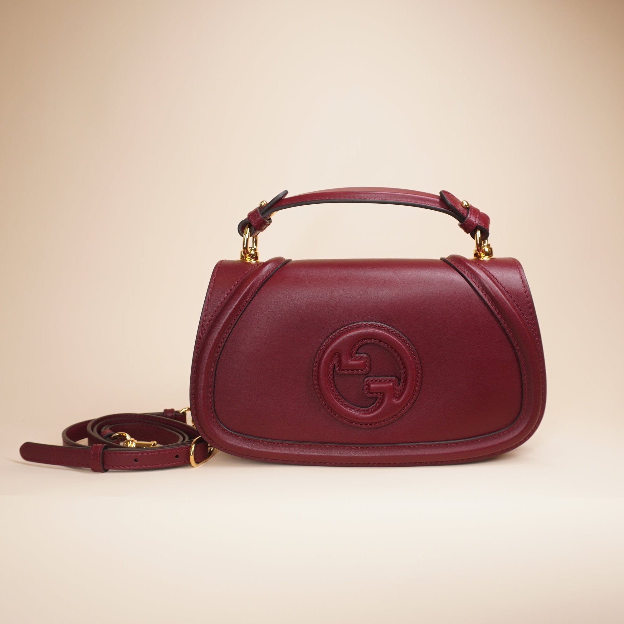 PRE-OWNED GG Blondie Medium Handbag Leather Shoulder Bag