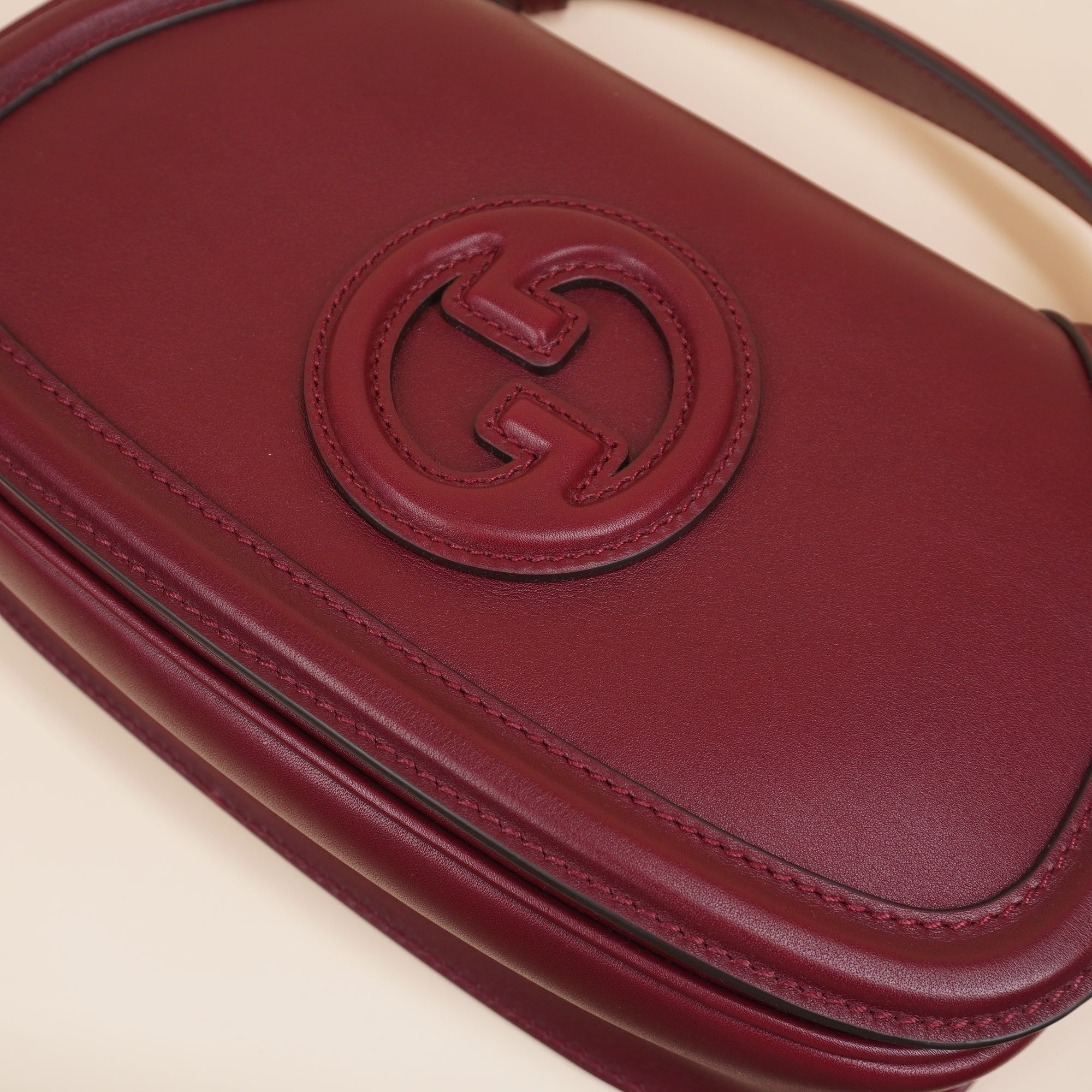 PRE-OWNED GG Blondie Medium Handbag Leather Shoulder Bag