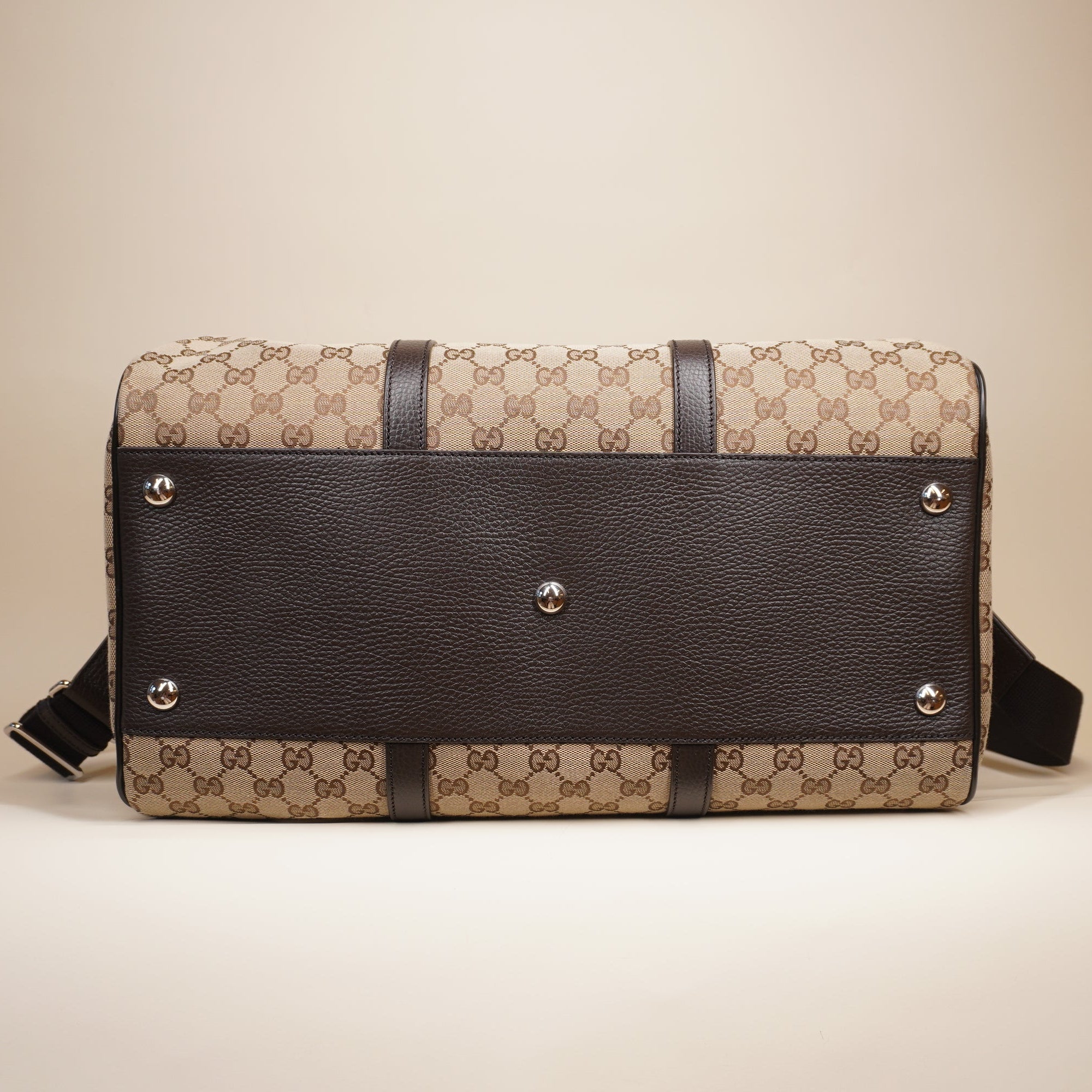 PRE-OWNED GG Canvas Medium Boston Carry On Duffle Bag