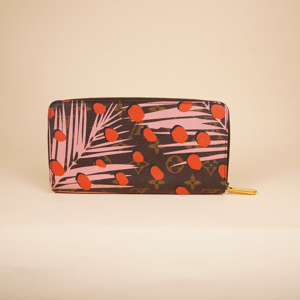 PRE-OWNED LV Monogram Jungle Dots Zippy Wallet