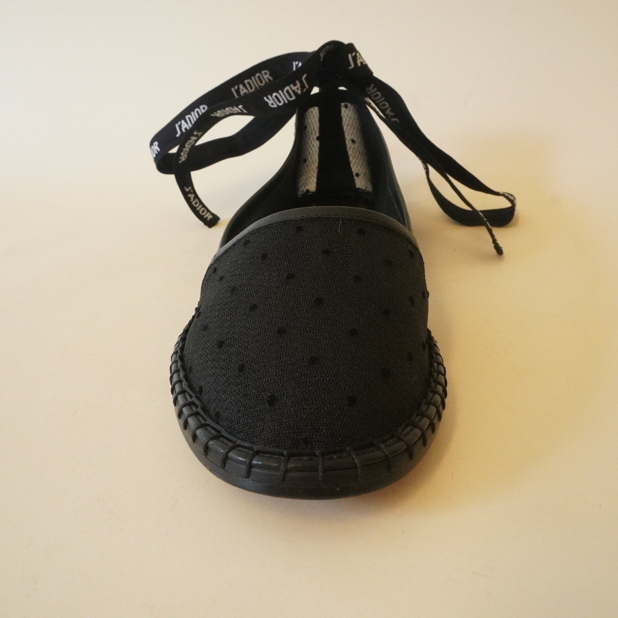 PRE-OWNED Lack Mesh and Leather Nicely D Espadrilles (Size 37 1/2)