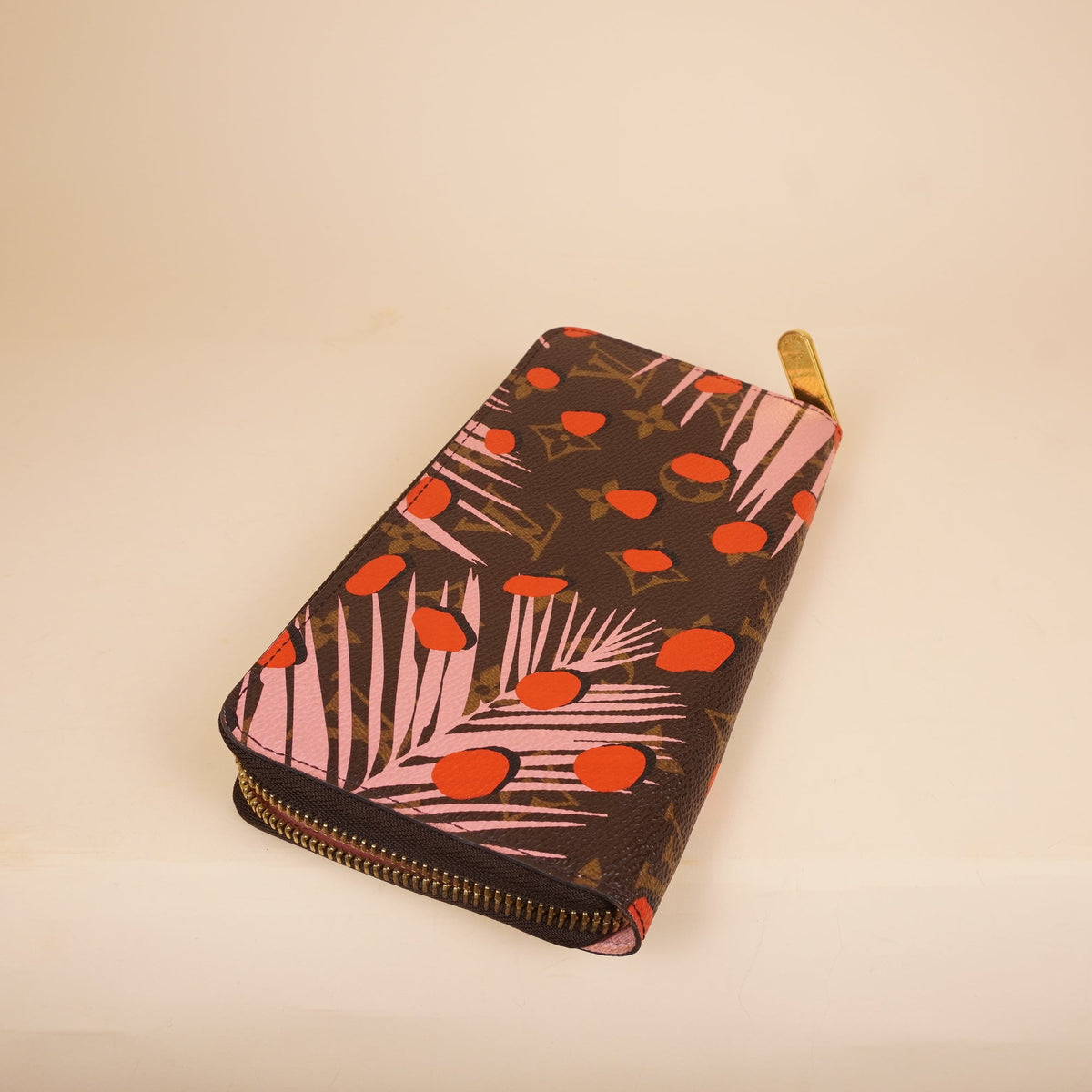 PRE-OWNED LV Monogram Jungle Dots Zippy Wallet