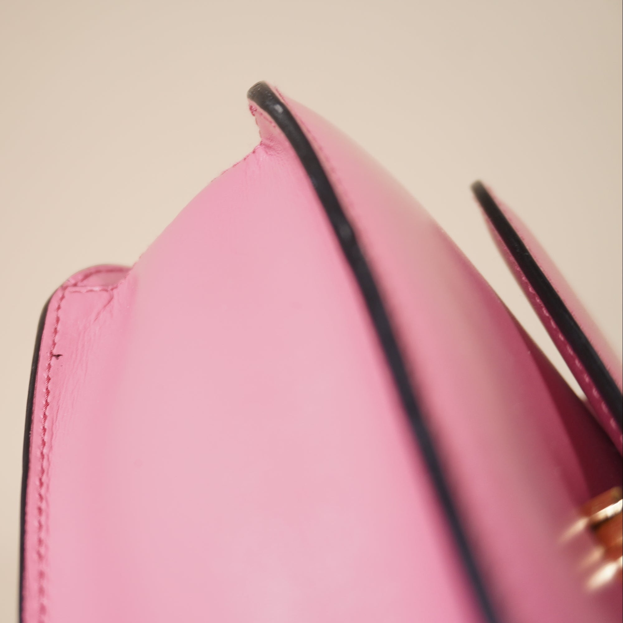 PRE-OWNED Emblème Saffiano Leather Pink Shoulder Bag