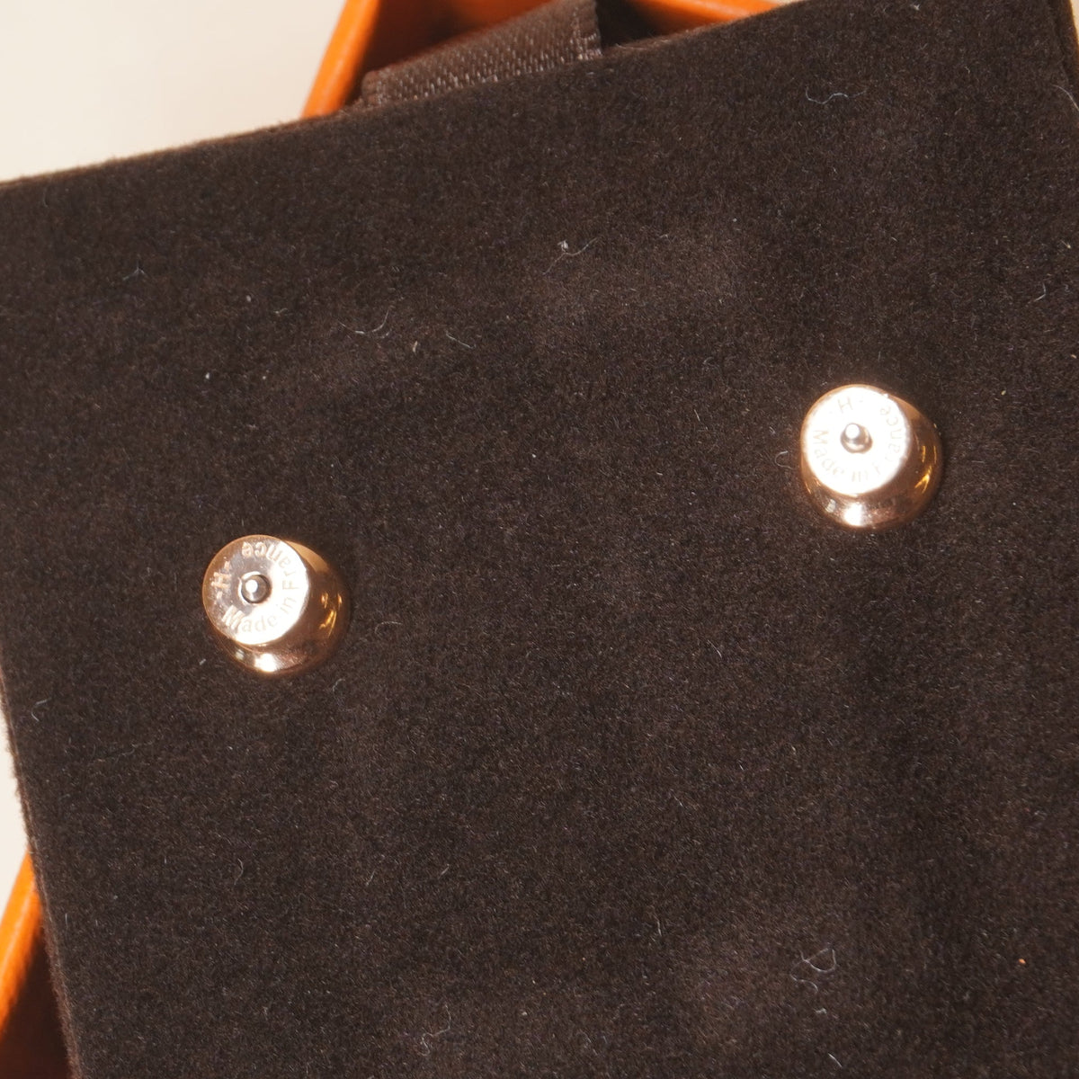PRE-OWNED Gold Lacquered Pop H Earrings Rouge H