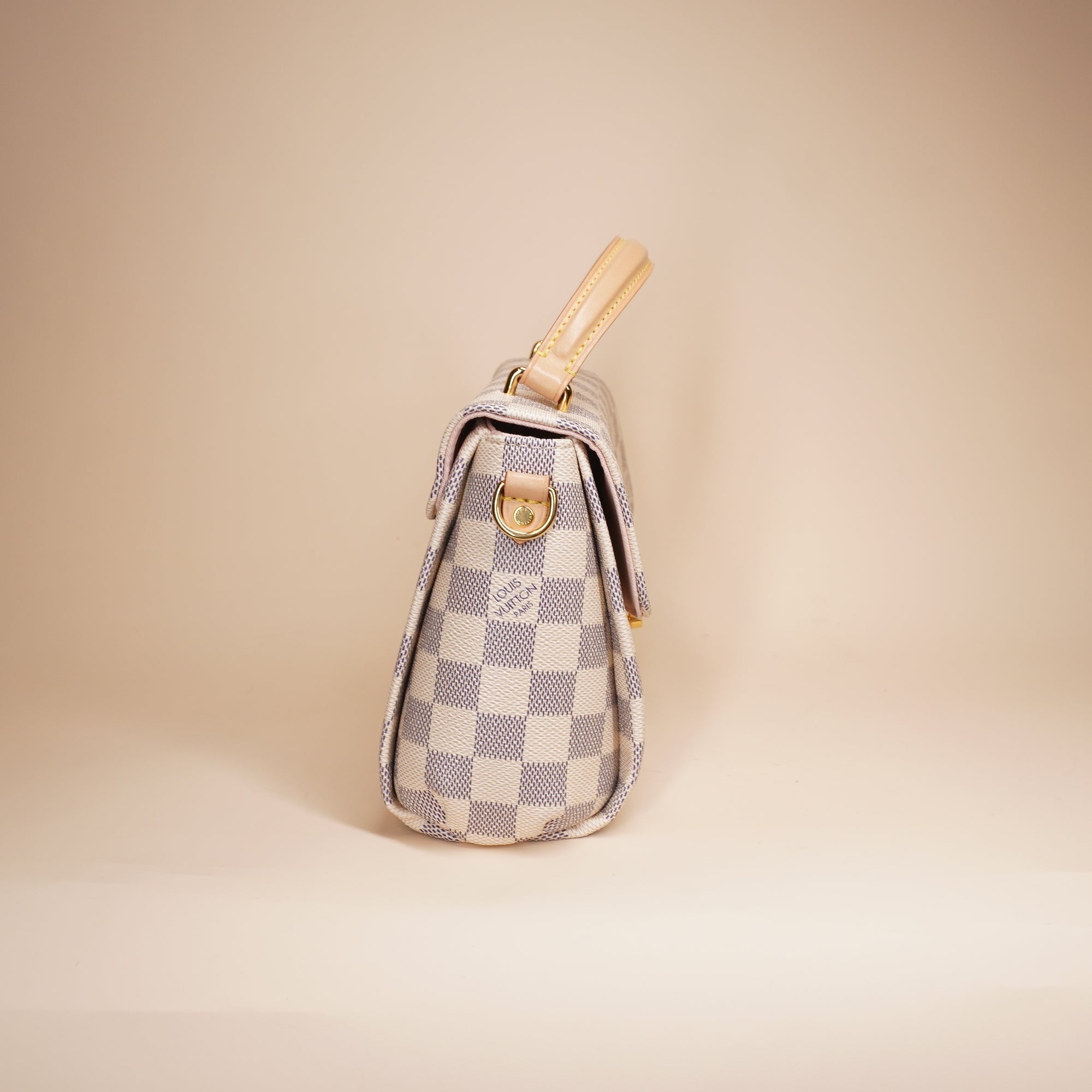 LV Croisette Damier Azur Canvas Top Handle Shoulder Bag 