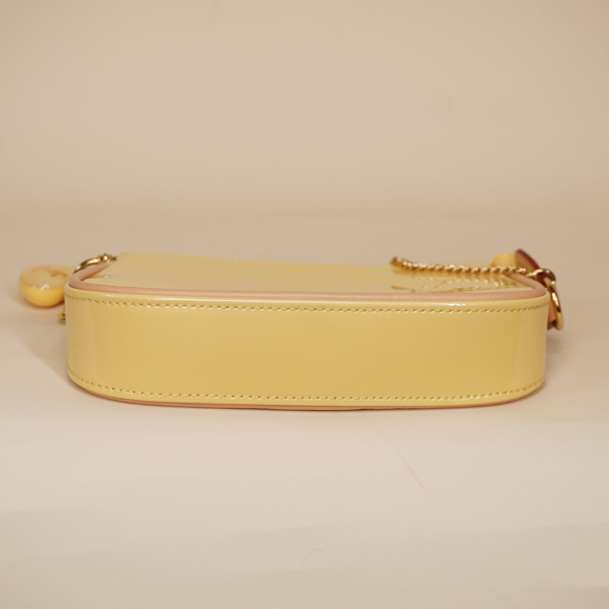 PRE-OWNED Valentine's Day Monogram Vernis Mini Pochette Shoulder Bag