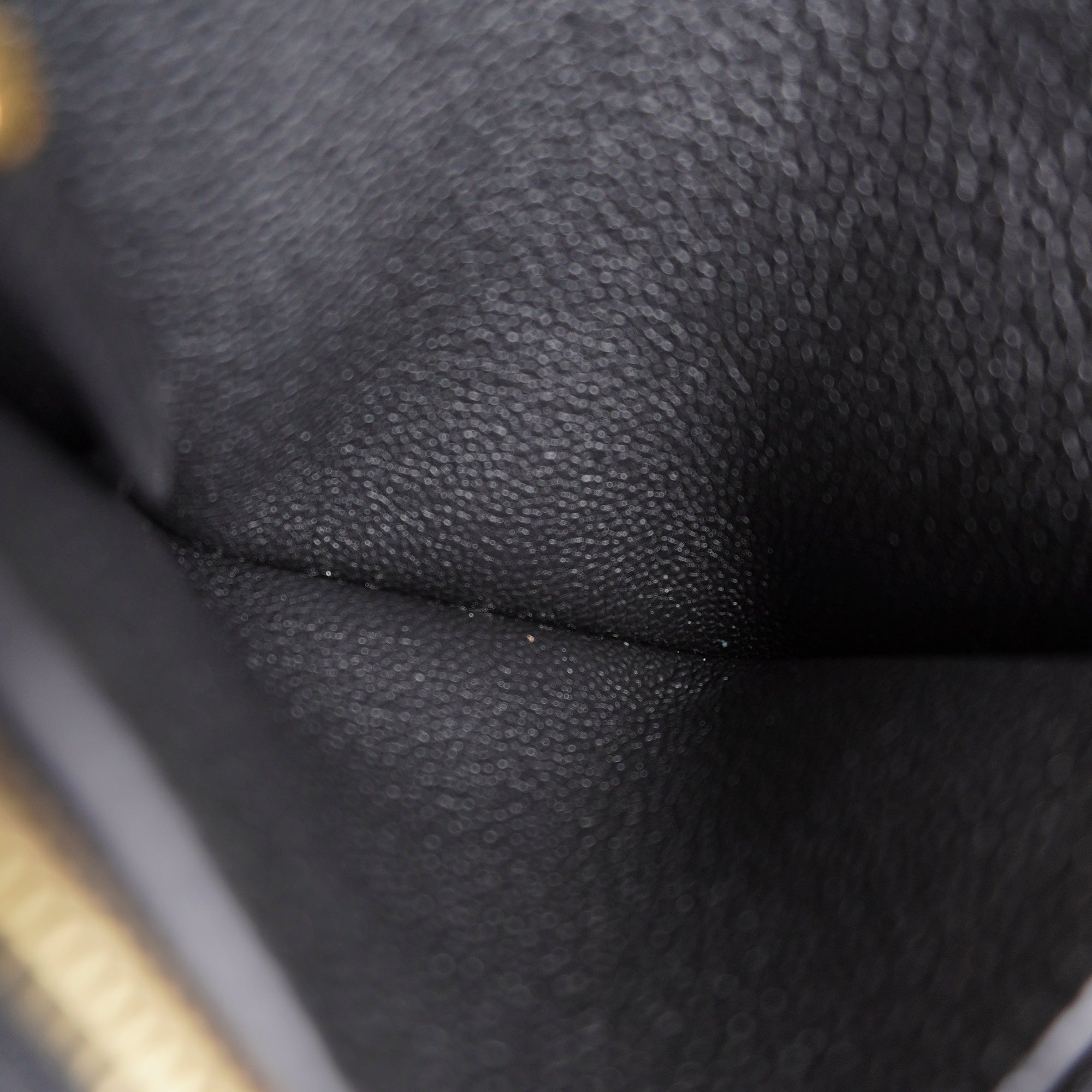 PRE-OWNED LV Black Empreinte Monogram Double Zip Shoulder Bag