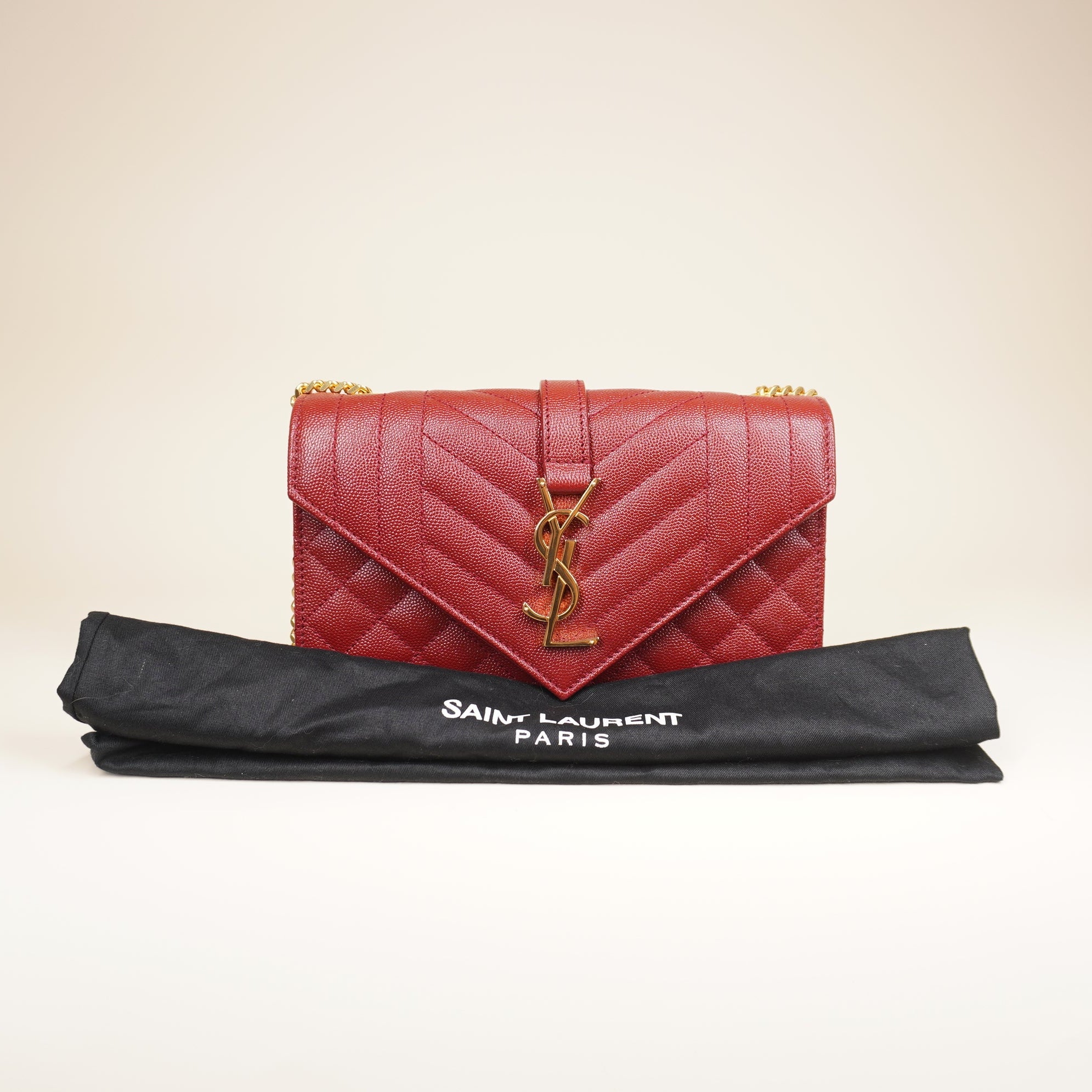 PRE-OWNED Small Grain De Poudre Triquilt Envelope Shoulder Bag