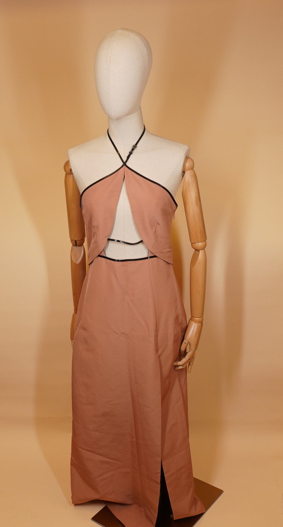 PRE-OWNED Gucci2020 - Halter Neck Keyhole Long Dress