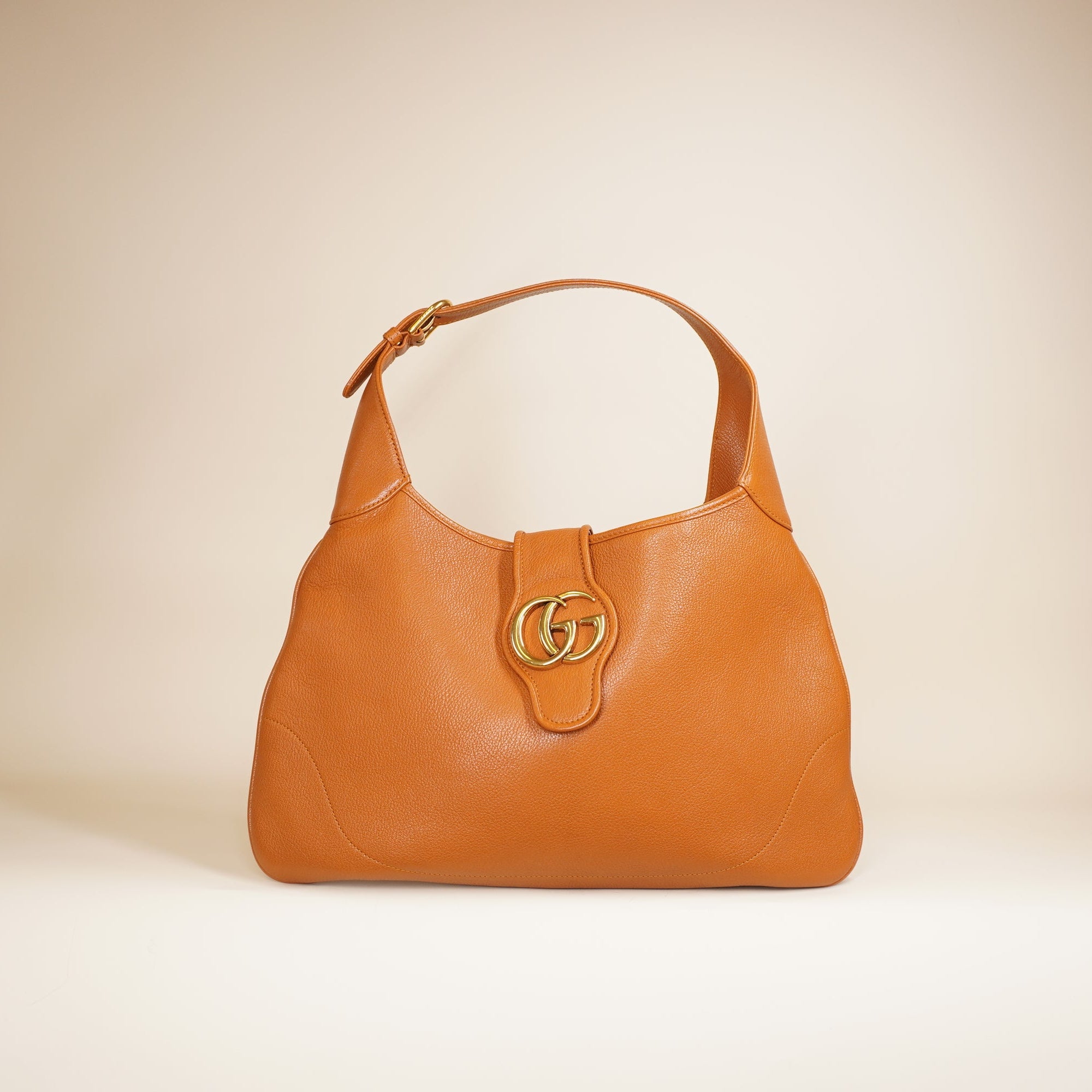 PRE-OWNED GG Camel Aphrodite Medium Shoulder Bag