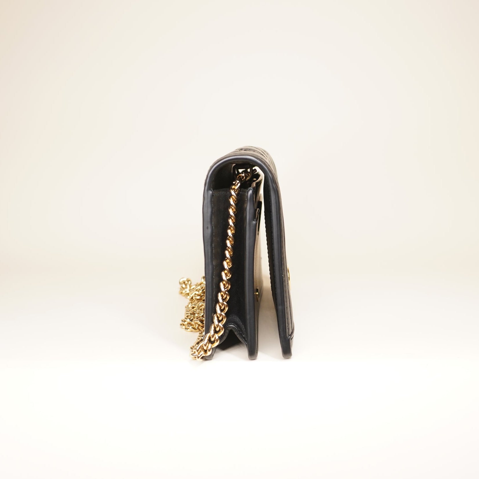 PRE-OWNED Black GG Matelassé Crossbody Bag