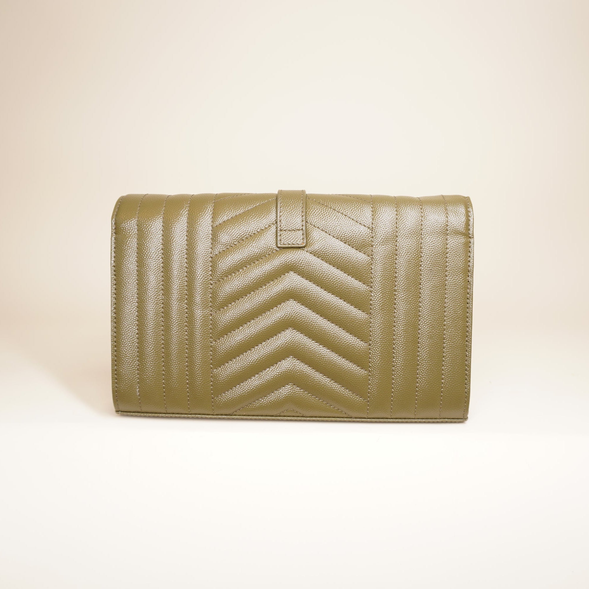 PRE-OWNED Monogram Triquilt Envelope Wallet on Chain Crossbody Bag