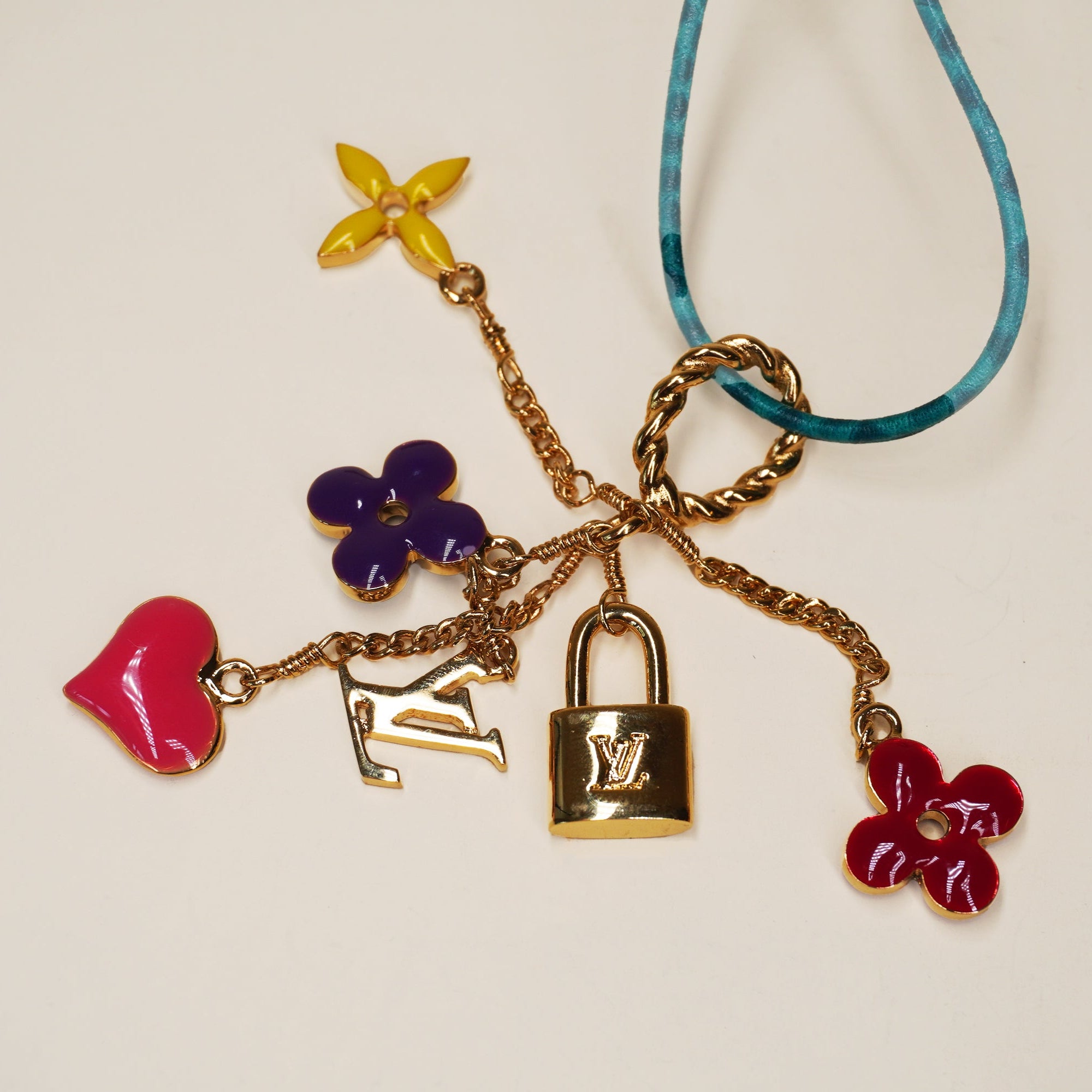 PRE-OWNED LV Sweet Monogram Charms Pendant Necklace
