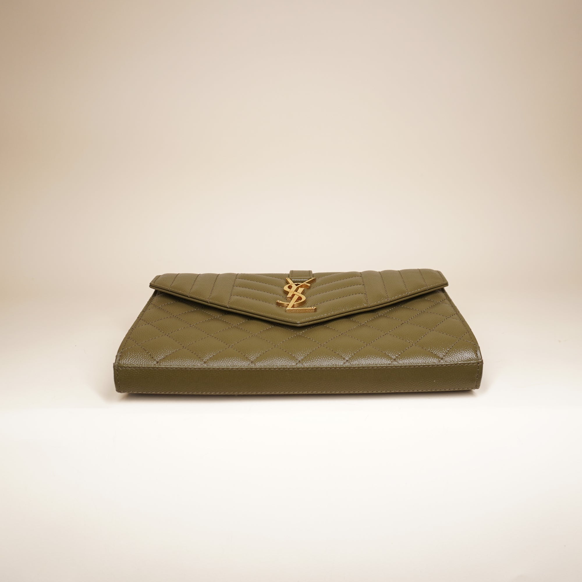 PRE-OWNED Monogram Triquilt Envelope Wallet on Chain Crossbody Bag