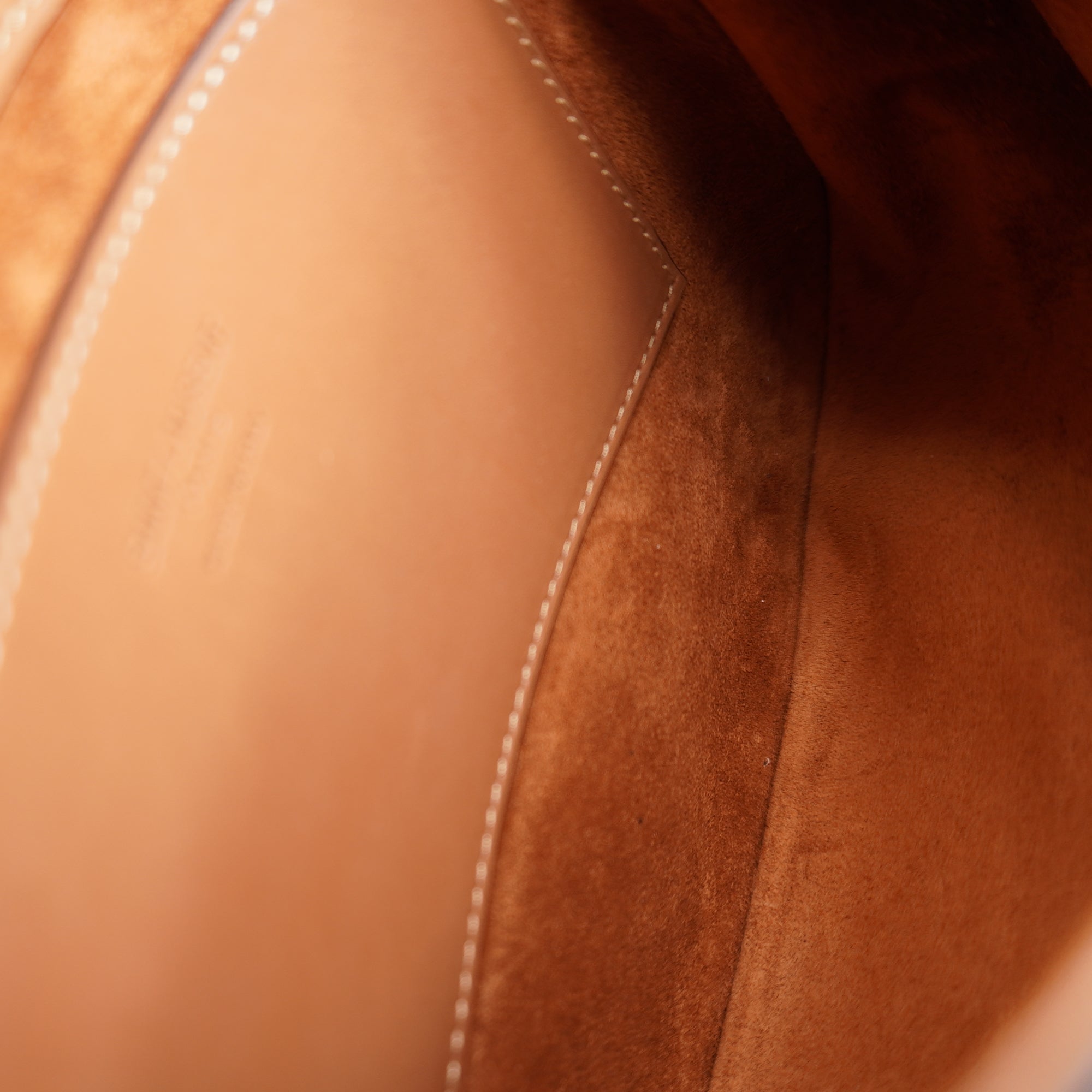 PRE-OWNED YSL Voltaire Smooth Calfskin Shoulder Bag Brown