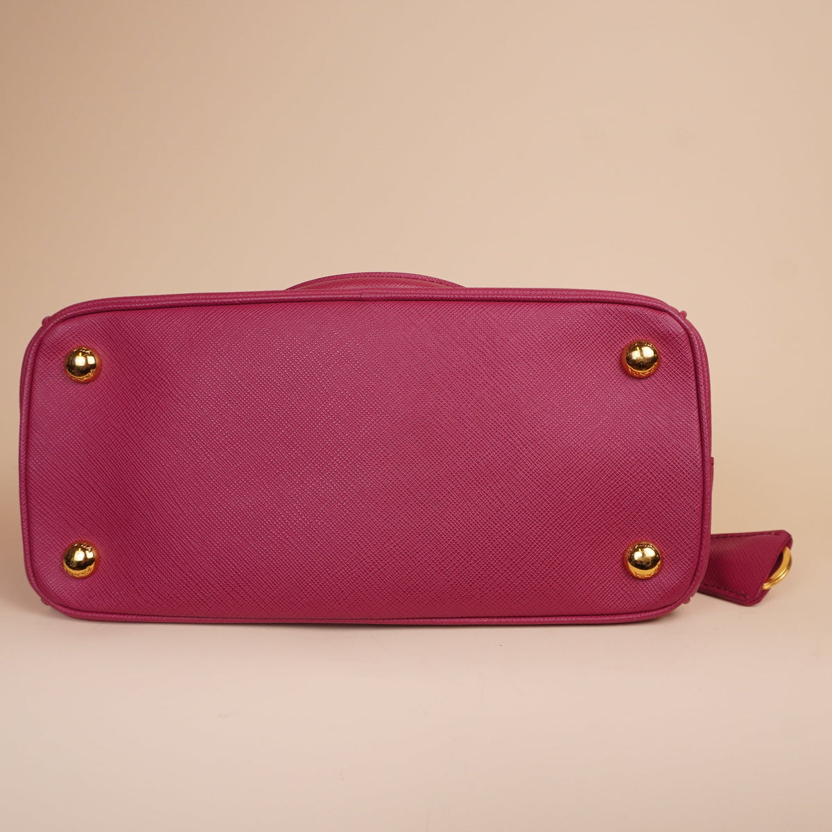 PRE-OWNED Small Galleria Saffiano Leather Tote Bag in Fuchsia Pink