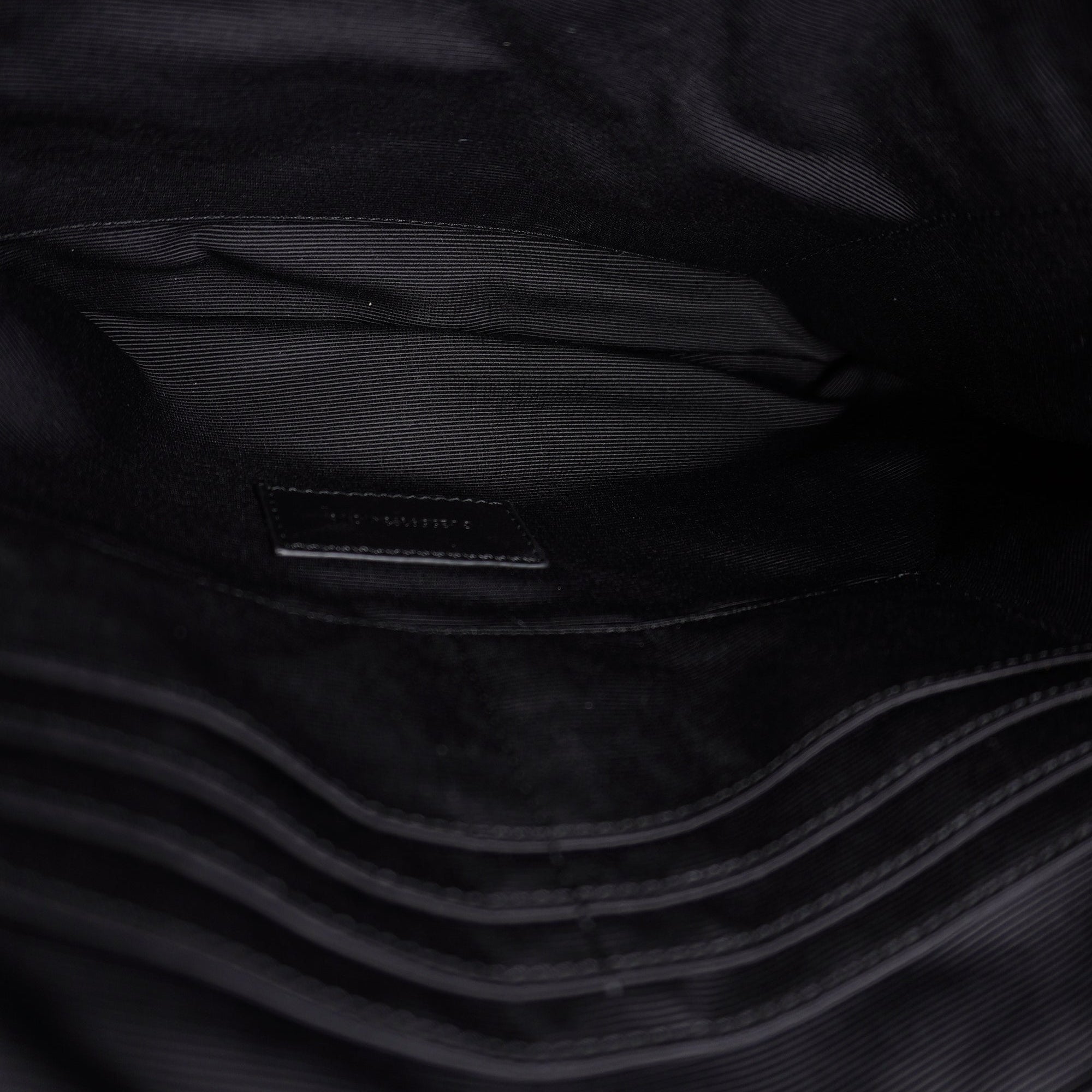 PRE-OWNED Black Cassandre Quilted Monogram Leather Pouch Medium