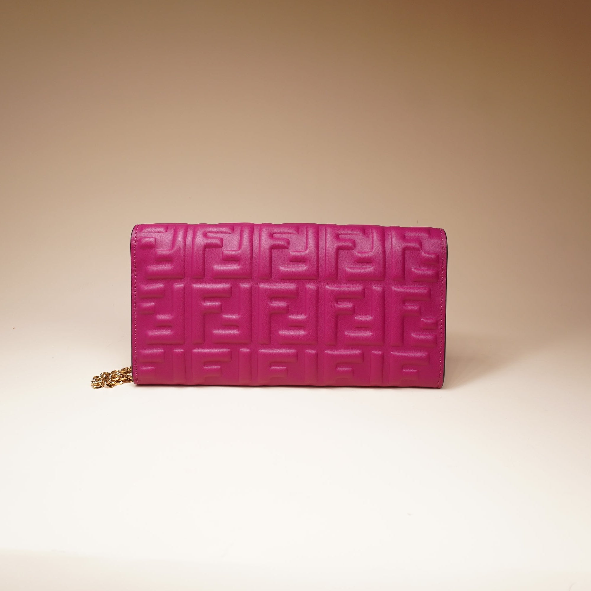 Nappa Matisse FF Embossed Continental Wallet On Chain Ciclamino Pilar