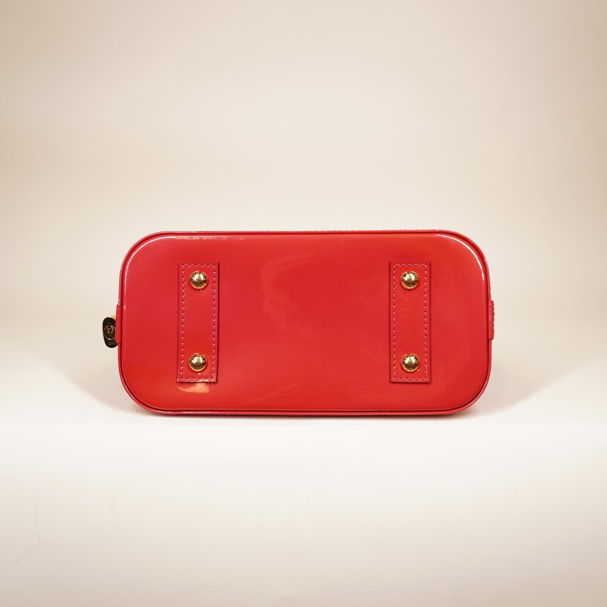 PRE-OWNED LV Vernis Alma BB Red Shoulder Bag