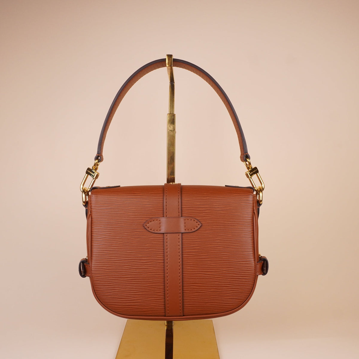 PRE-OWNED LV Saumur BB Epi Leather Cognac Shoulder Bag