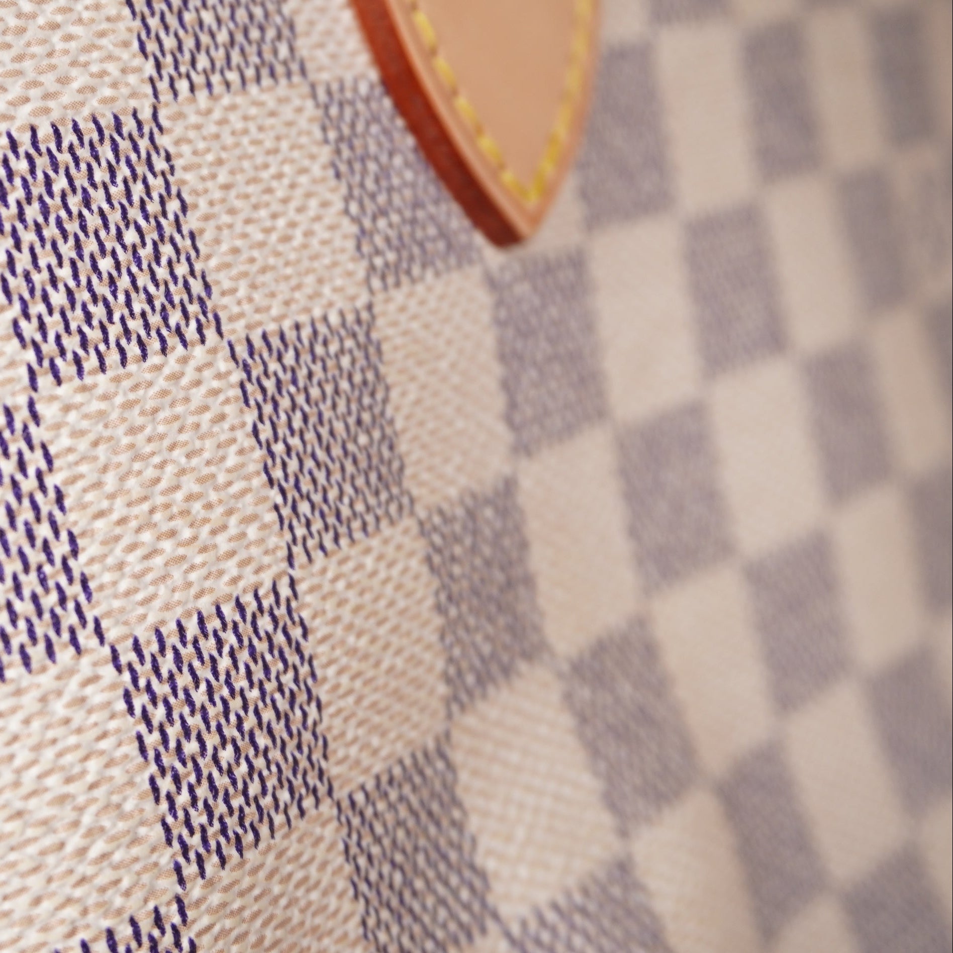PRE-OWNED LV Neverfull MM Damier Azur Shoulder Bag