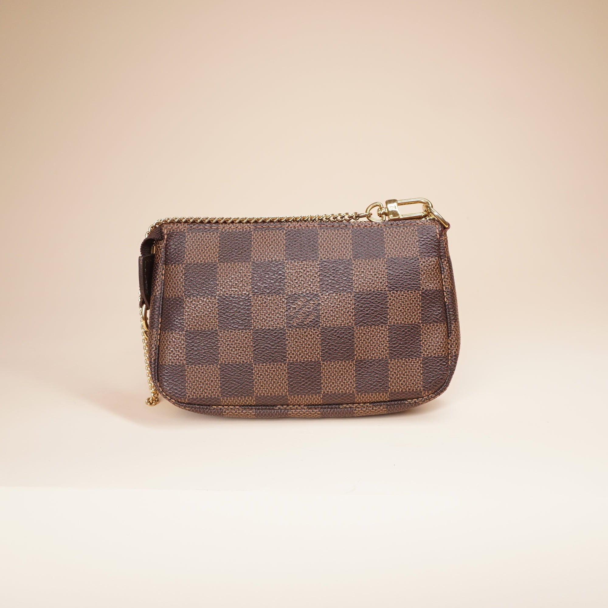 PRE-OWNED LV Damier Ebene Mini Pochette Accessories