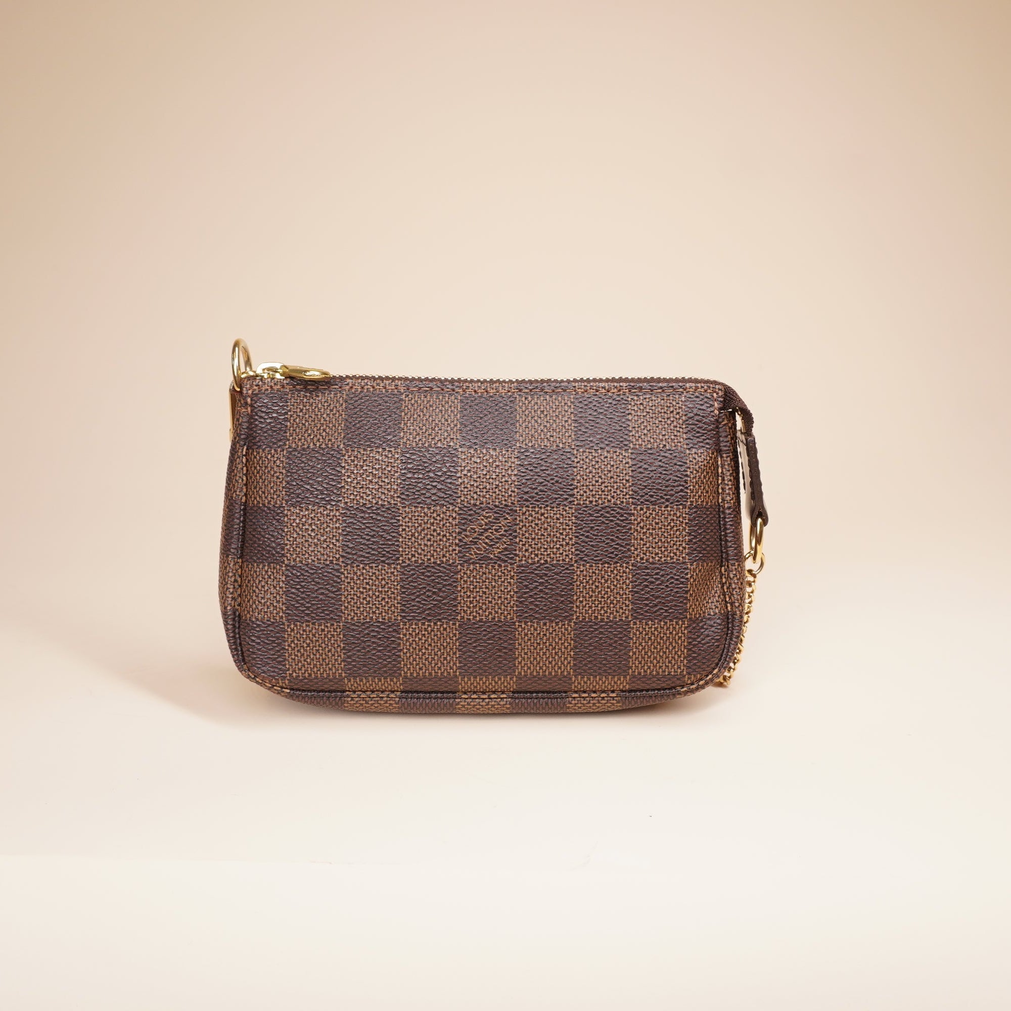 PRE-OWNED LV Damier Ebene Mini Pochette Accessories