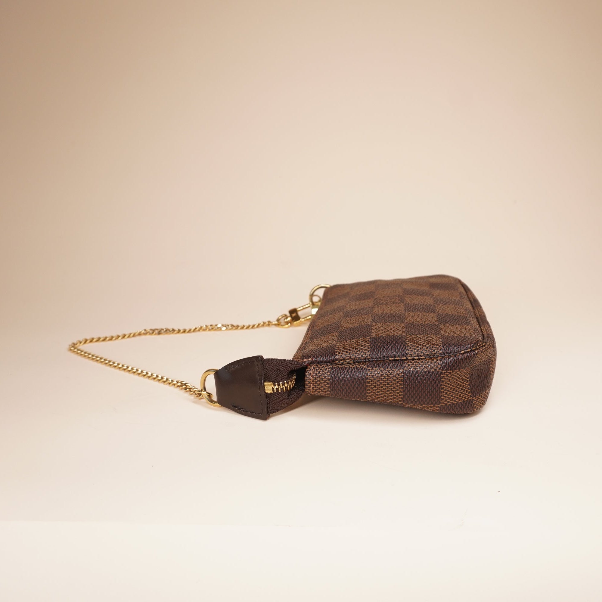 PRE-OWNED LV Damier Ebene Mini Pochette Accessories