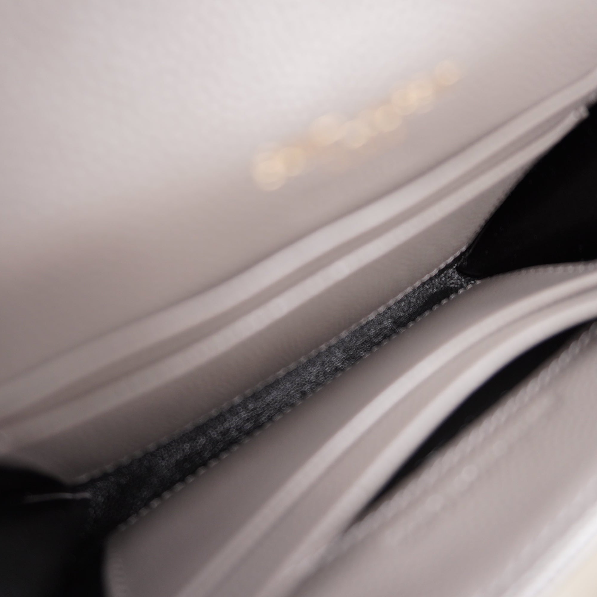 PRE-OWNED Grey Small Monogram Matelassé Envelope Wallet