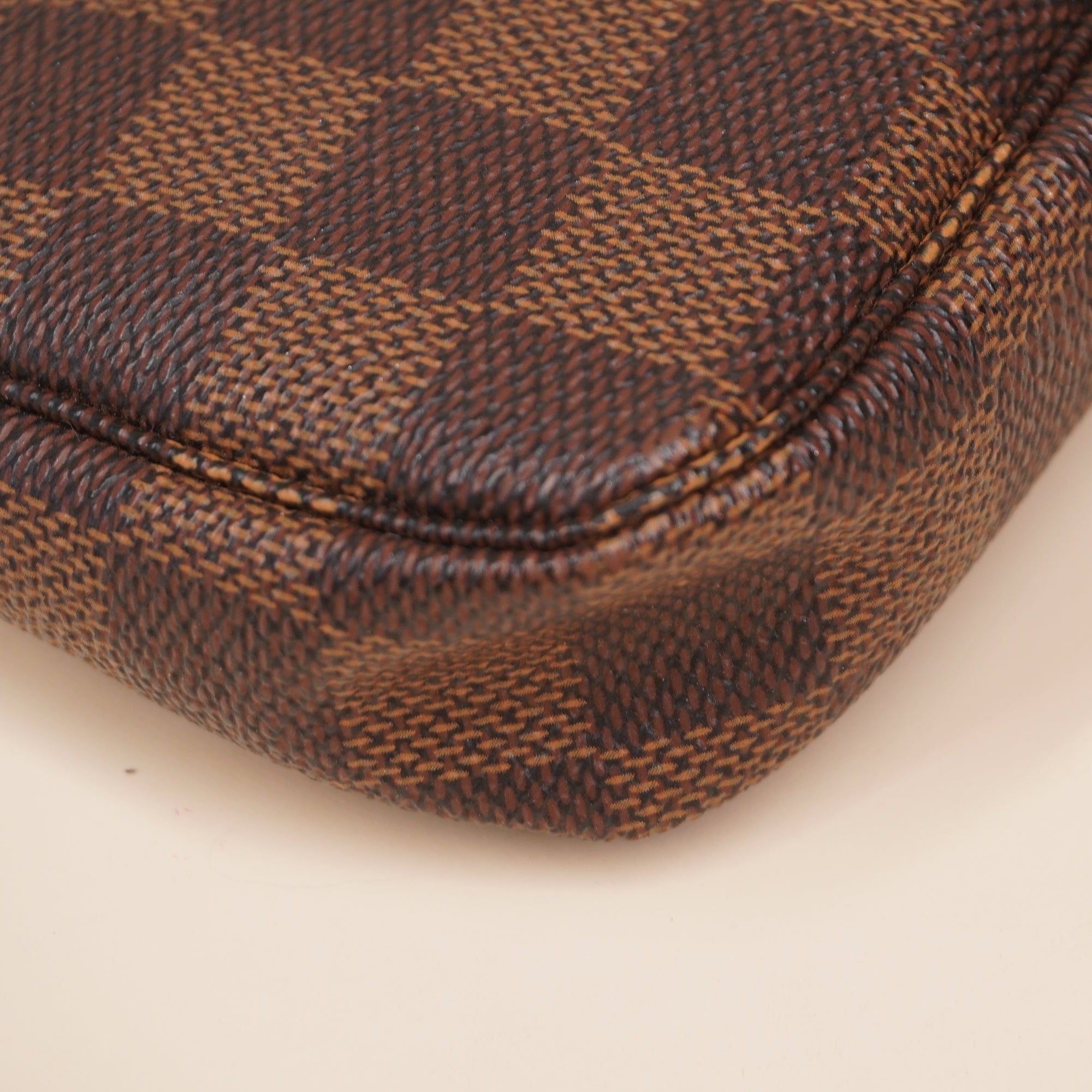PRE-OWNED LV Damier Ebene Mini Pochette Accessories