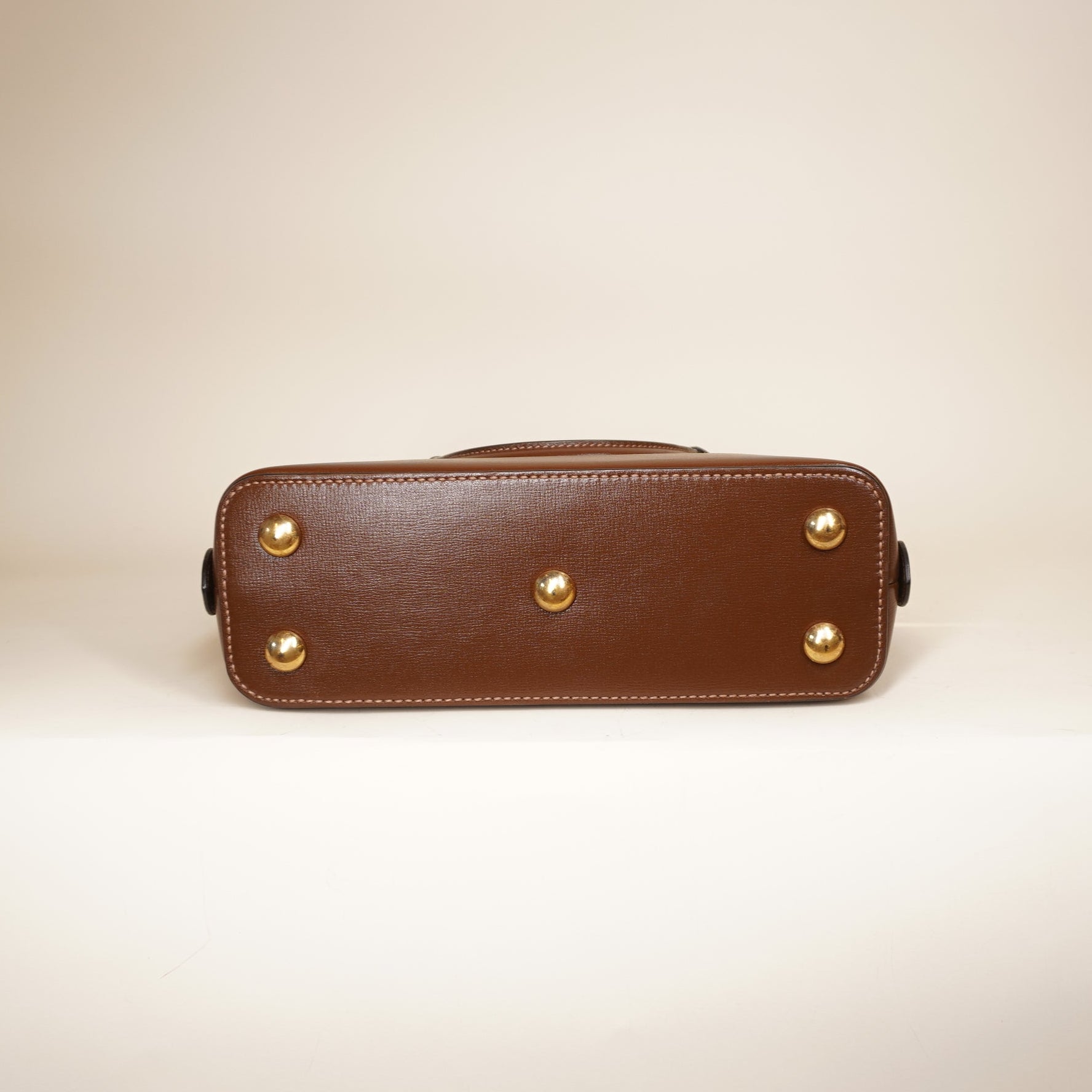 PRE-OWNED GG Supreme Monogram Azalea Calfskin Small Horsebit 1955 Shoulder Bag