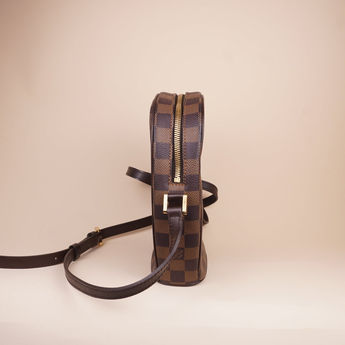 PRE-OWNED LV Ipanema PM Damier Ebene Shoulder Bag