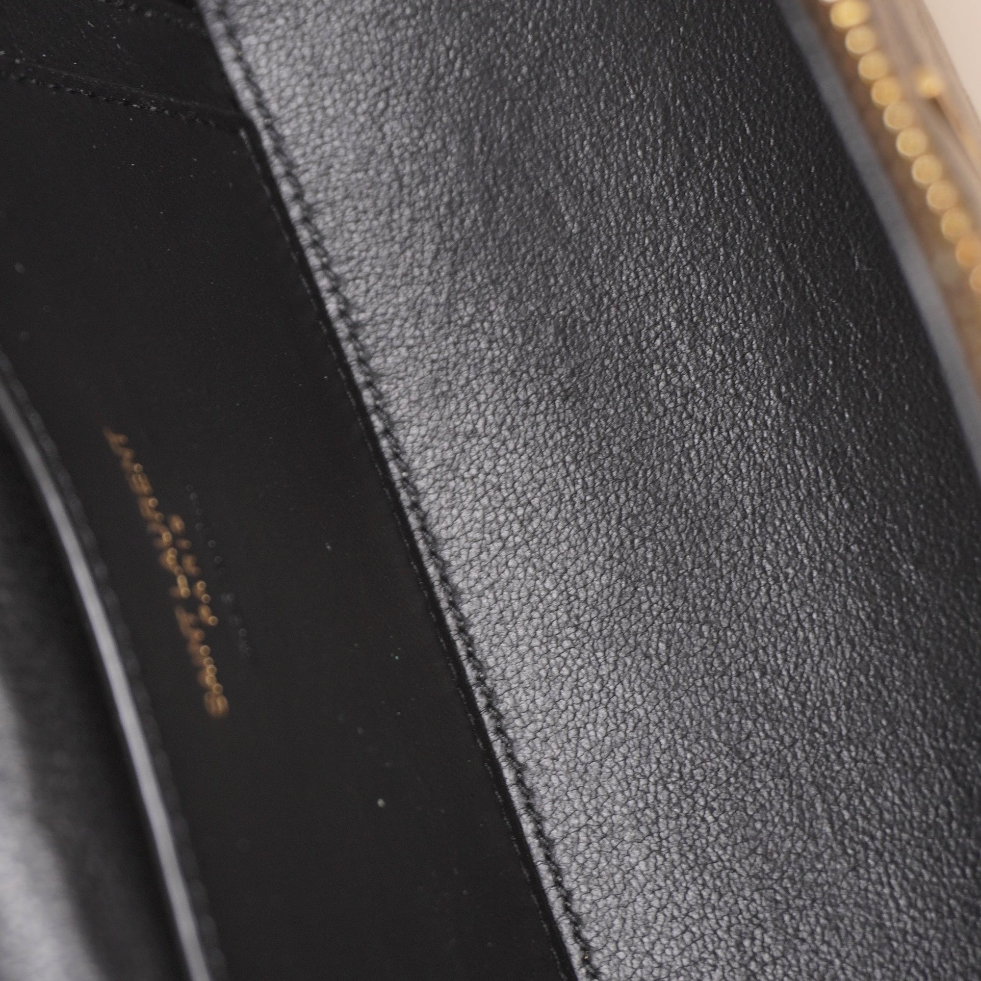 PRE-OWNED Lambskin Quilted Gaby Vanity Case Crossbody Bag