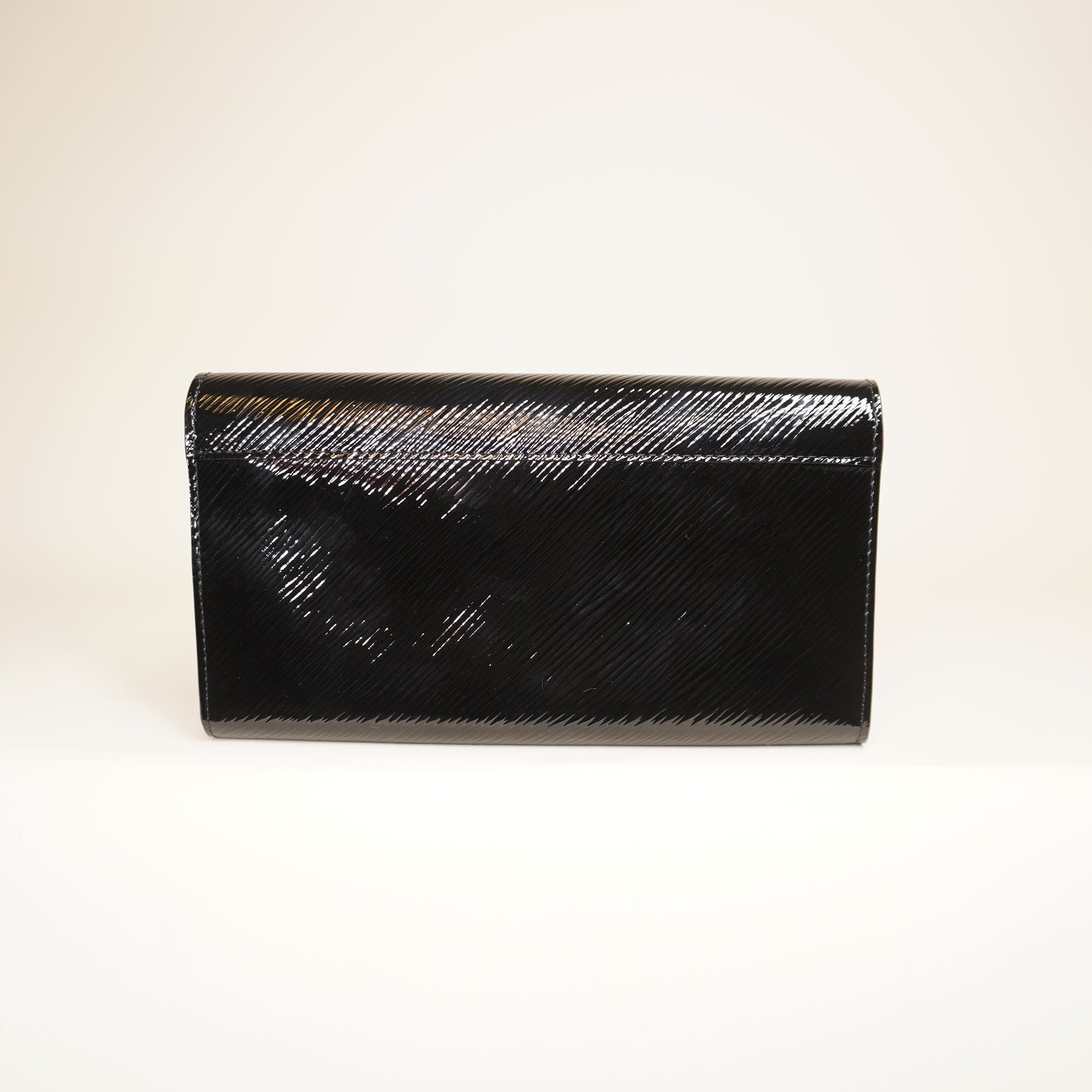 PRE-OWNED LV Epi Twist Long Wallet Black