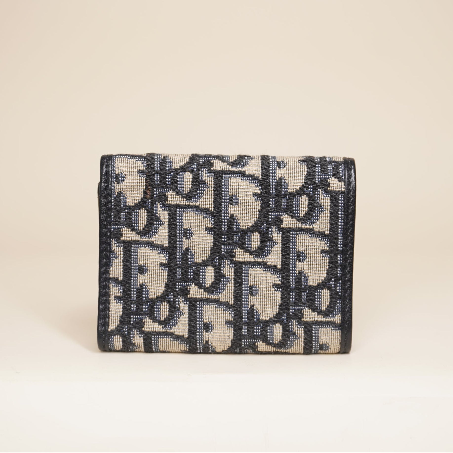 PRE-OWNED Oblique Compact Wallet Blue