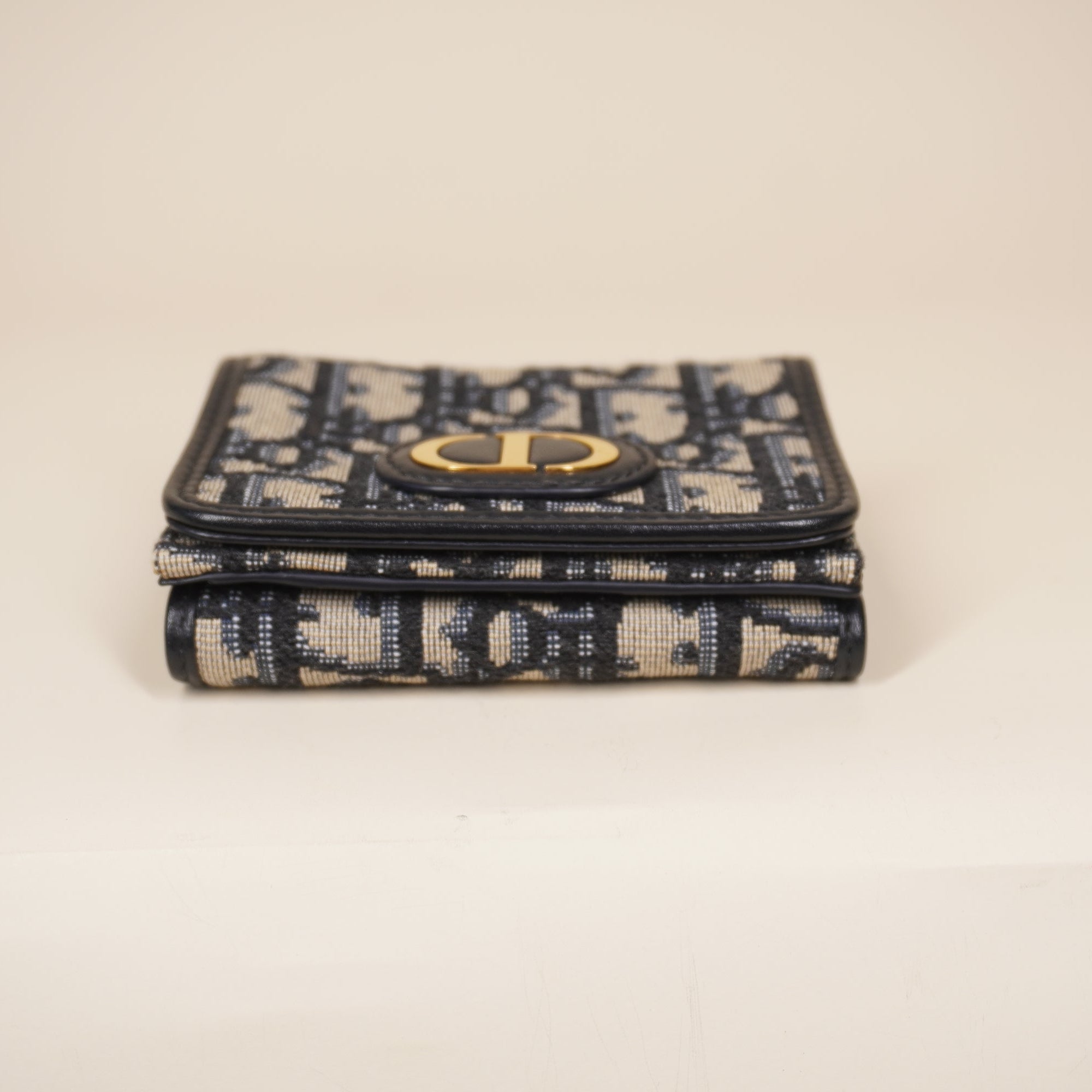 PRE-OWNED Oblique Compact Wallet Blue