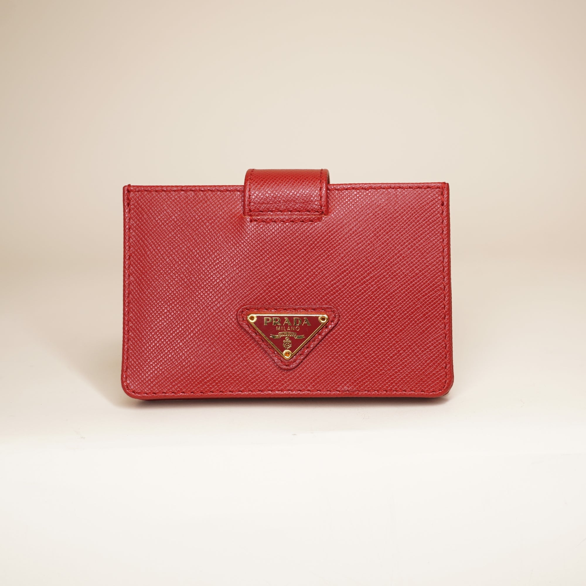 Saffiano Leather Pink Card Holder