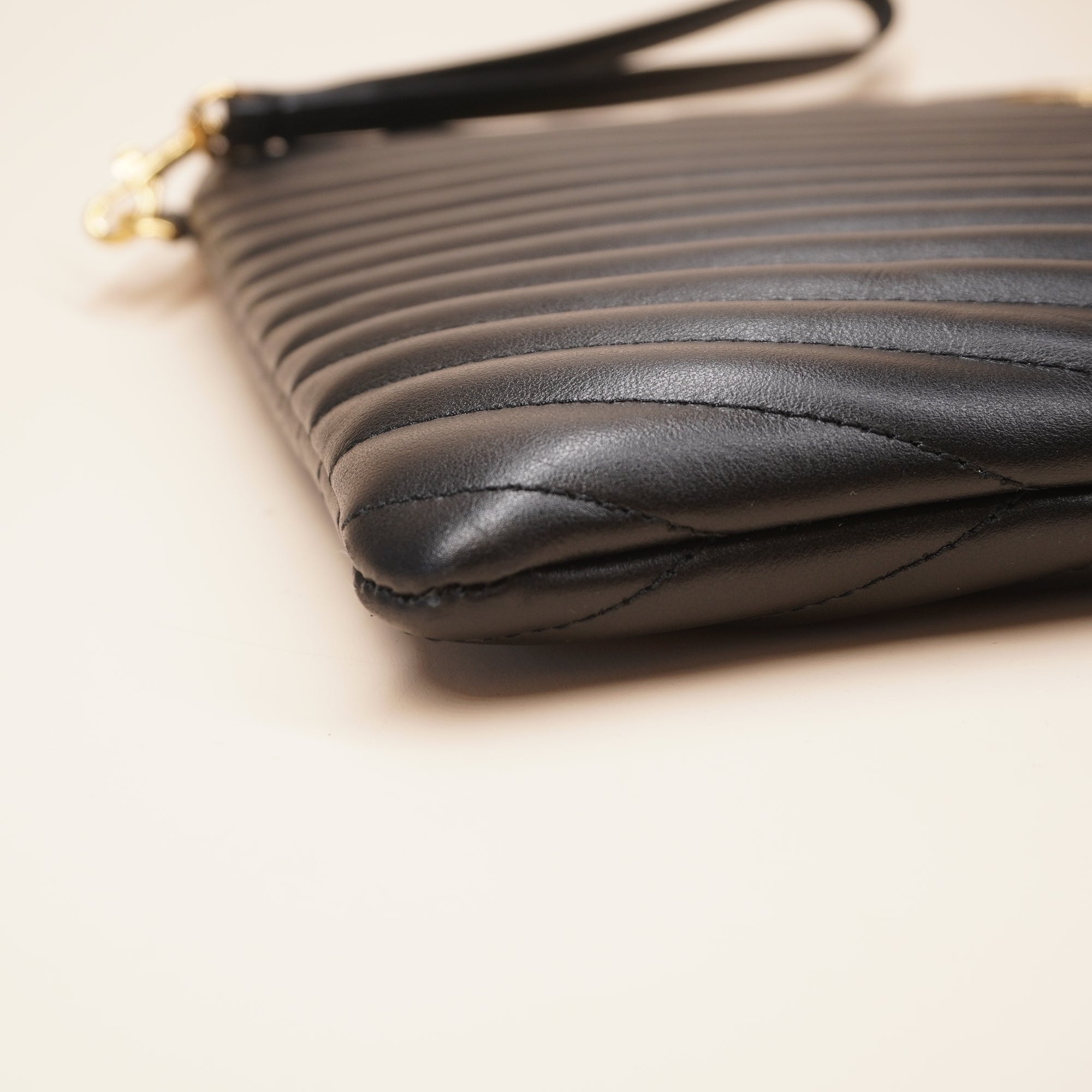 PRE-OWNED YSL Cassandre Matelassé Pouch In Leather