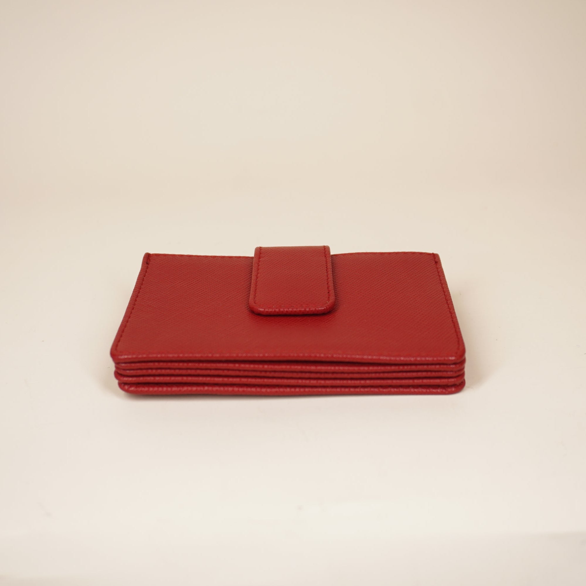 Saffiano Leather Pink Card Holder