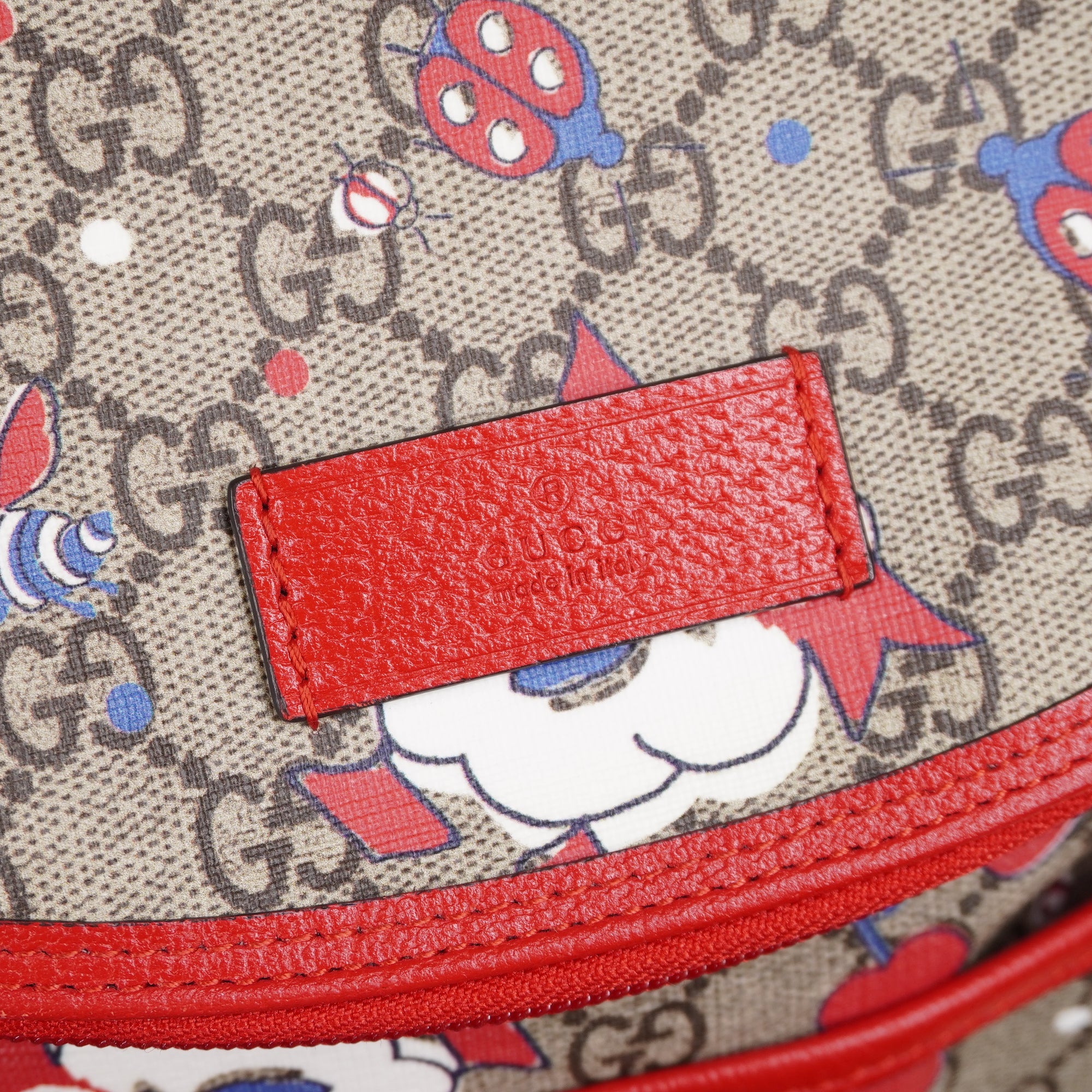 PRE-OWNED GG Supreme Monogram Print Duck Diaper Bag Pink Multicolor Shoulder Bag