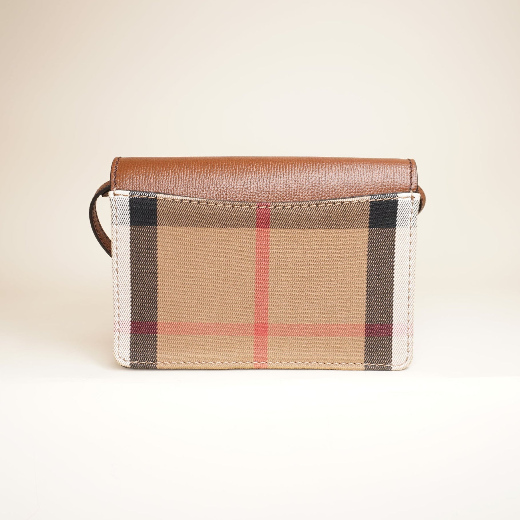 PRE-OWNED Hampshire Leather Nova Check Crossbody Bag