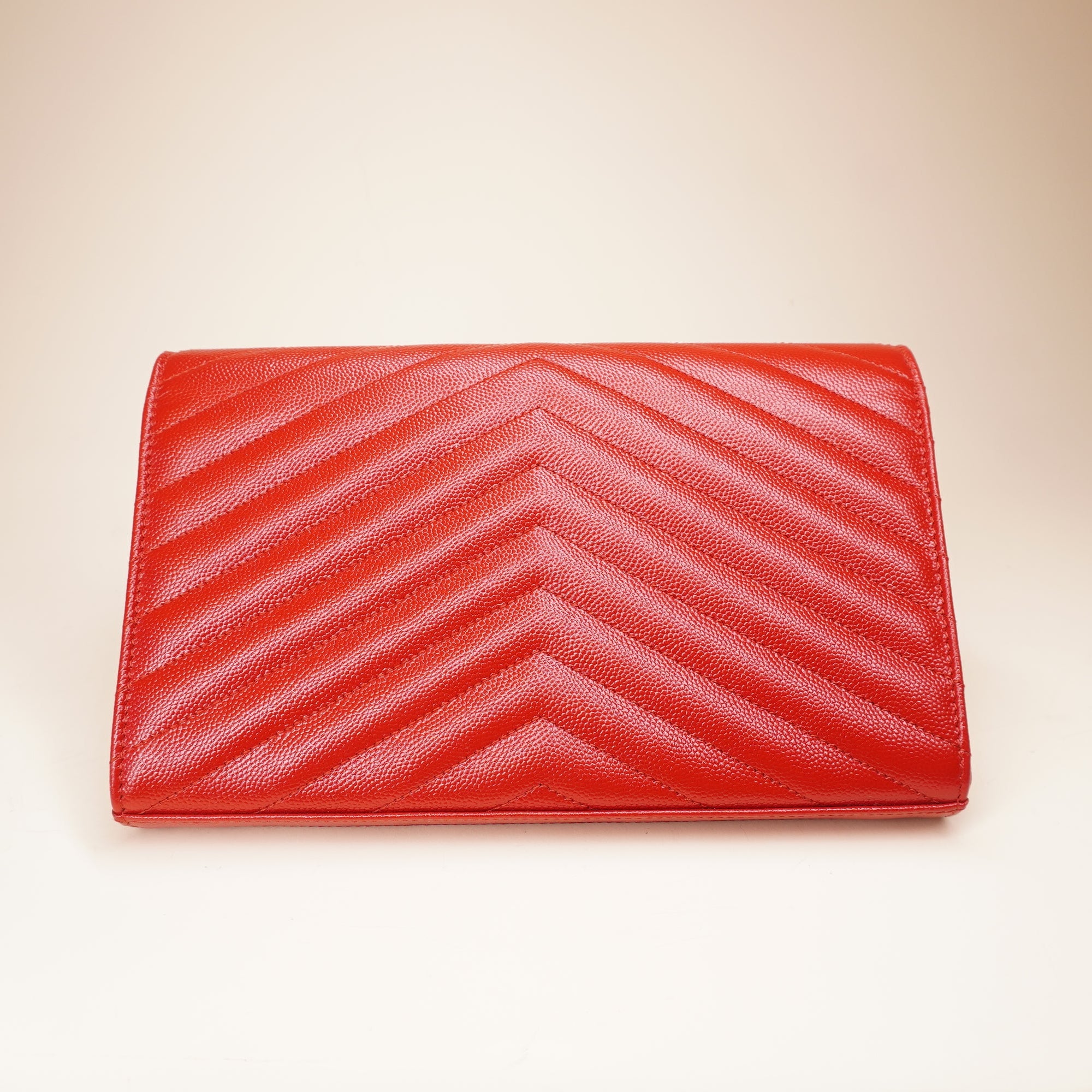 PRE-OWNED YSL Red Cassandre Envelope Crossbody Bag