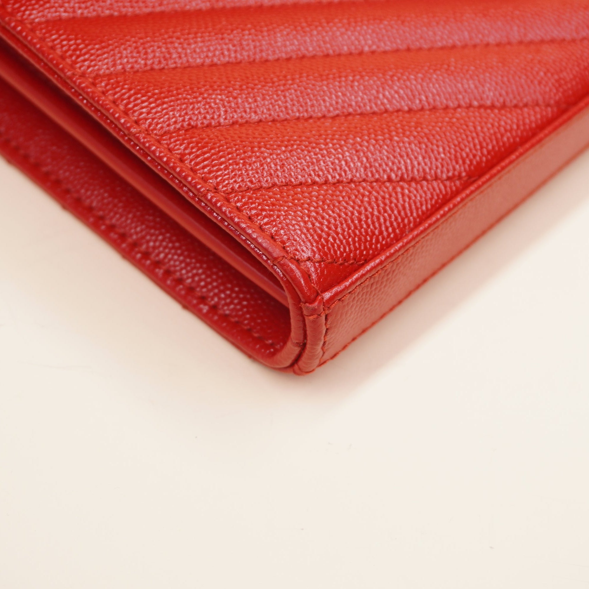 PRE-OWNED YSL Red Cassandre Envelope Crossbody Bag